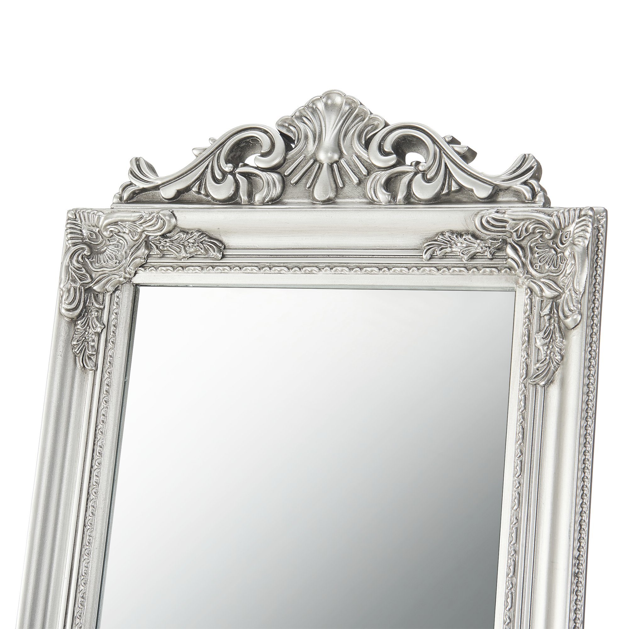 en.casa Standspiegel, »Arezzo« 40 silberfarben Silberfarben cm Silberfarben x 160 kippbar Ganzkörperspiegel 