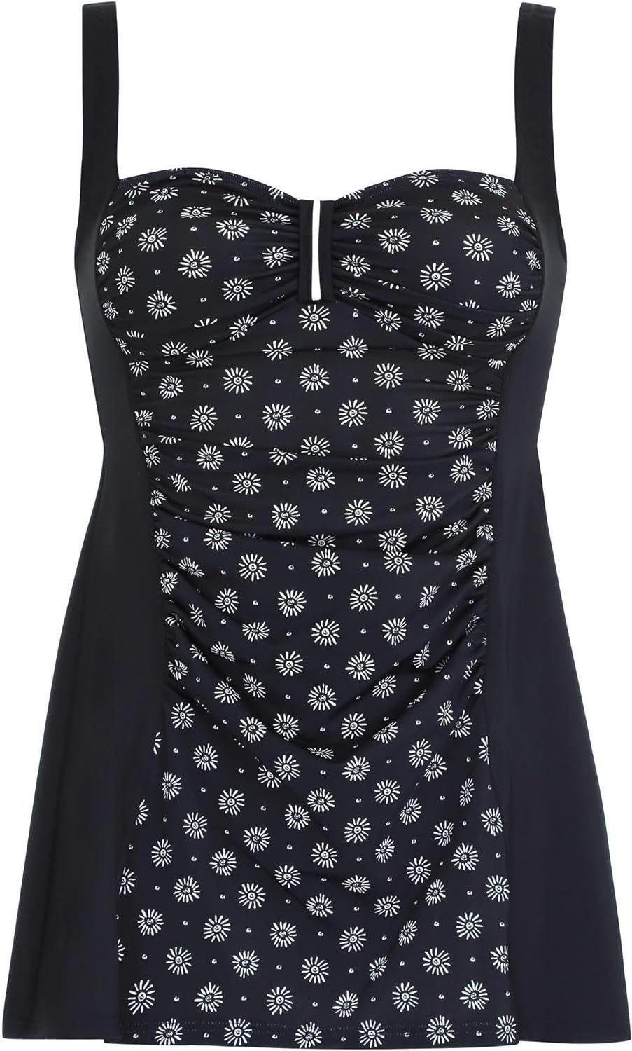 Badeanzug Badekleid SCHWARZ/WEISS