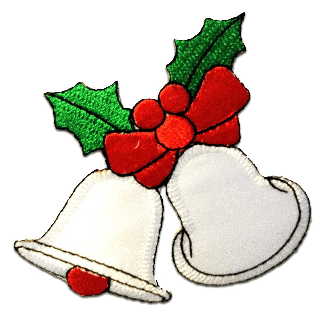 Catch the Patch Aufnäher Bügelbild, Aufbügler, Applikationen, Patches, Flicken, zum aufbügeln, Polyester, Weihnachtsglocken Weihnachten Glöckchen - Größe: 7,5 x 7,5 cm