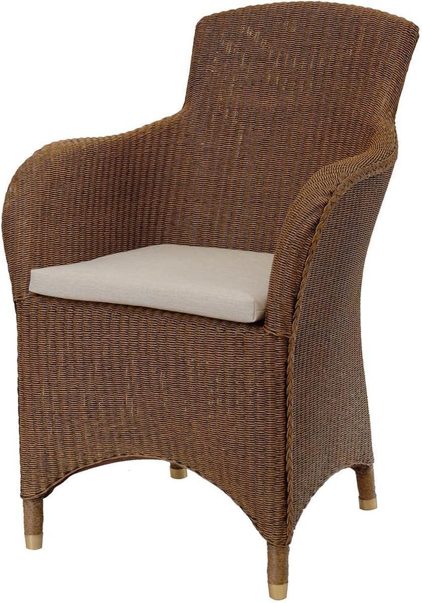 Krines Home Loungesessel Loom Sydney Esszimmersessel Esszimmer Stuhl mit Armlehne mit Polster, aus Original Loom Material