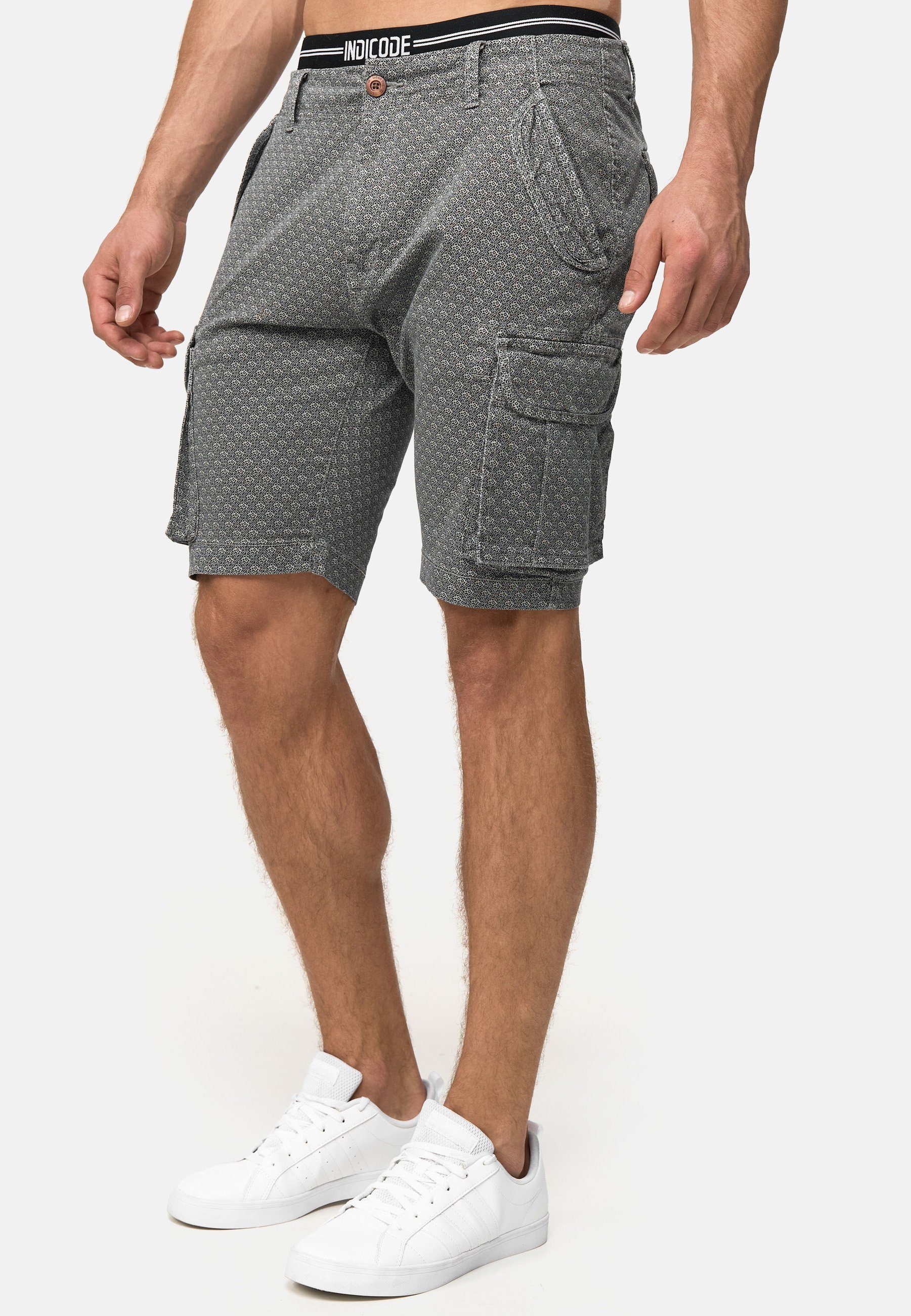 Indicode Cargoshorts Herren Arbor Cargo Shorts Herrenshorts aus elastischer Baumwoll-Qualität
