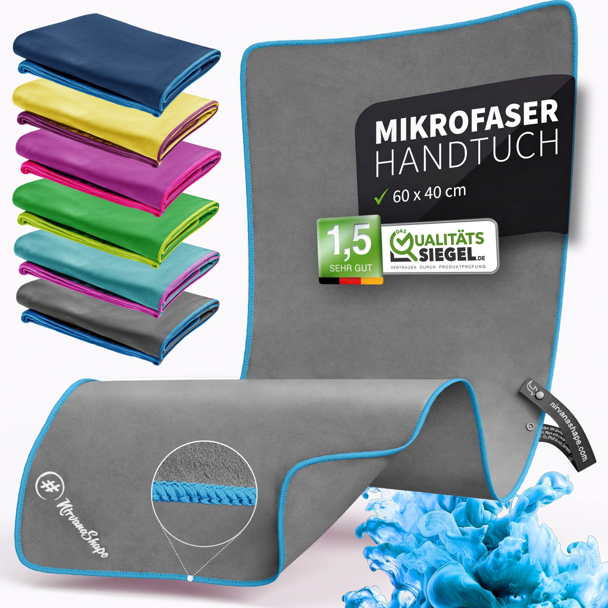 NirvanaShape Reisehandtuch Mikrofaser Handtuch, Badehandtuch, Reisehandtuch günstig online kaufen