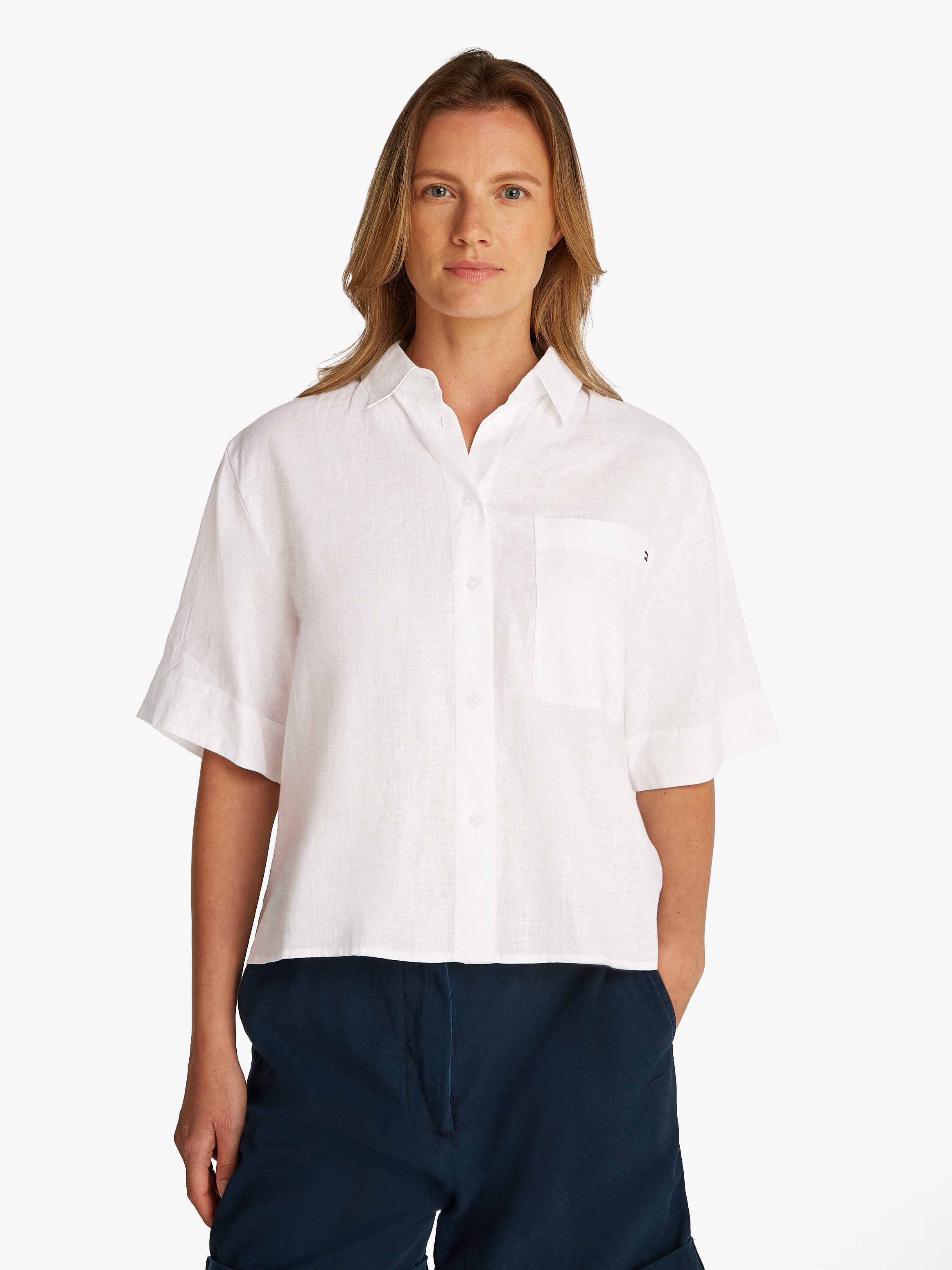 Tommy Hilfiger Kurzarmshirt ESS LINEN RELAXED günstig online kaufen