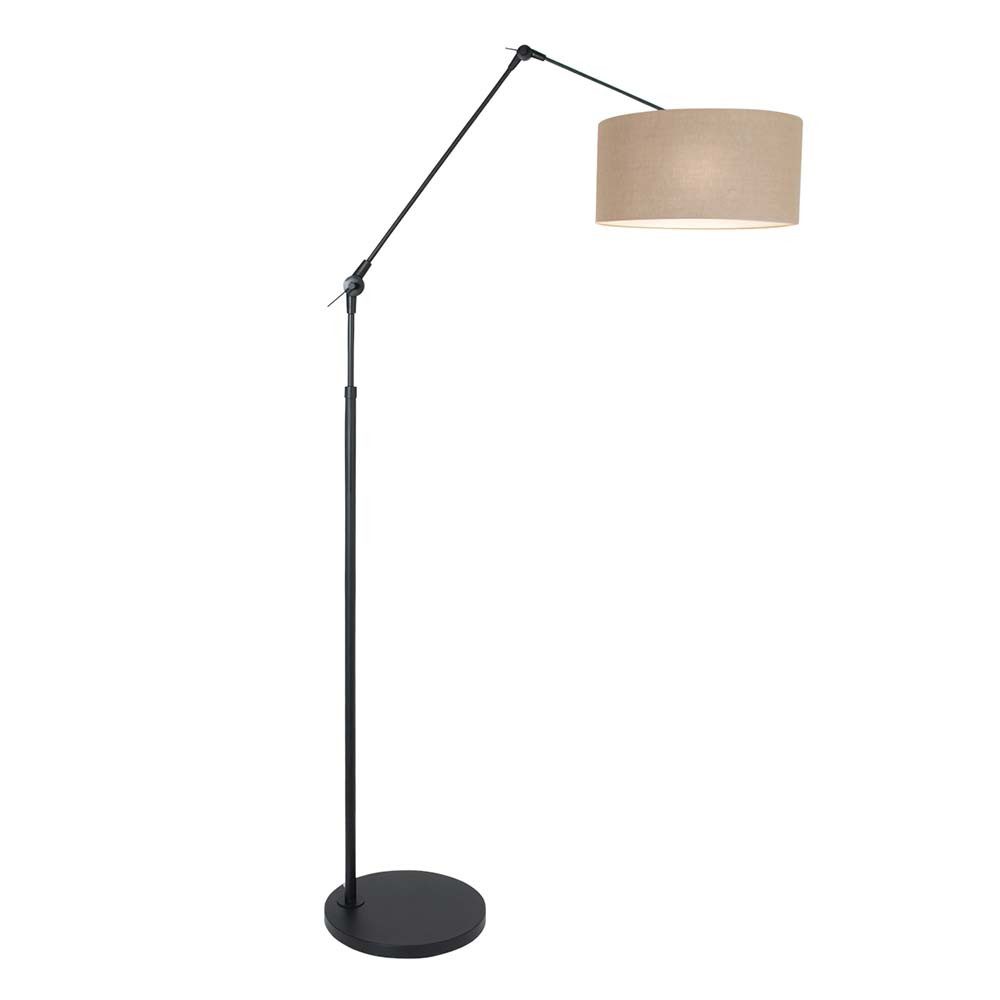 Steinhauer LIGHTING LED Leselampe, Leuchtmittel nicht inklusive, Stehleuchte Standlampe Gelenkleuchte E27 grau Textil schwarz
