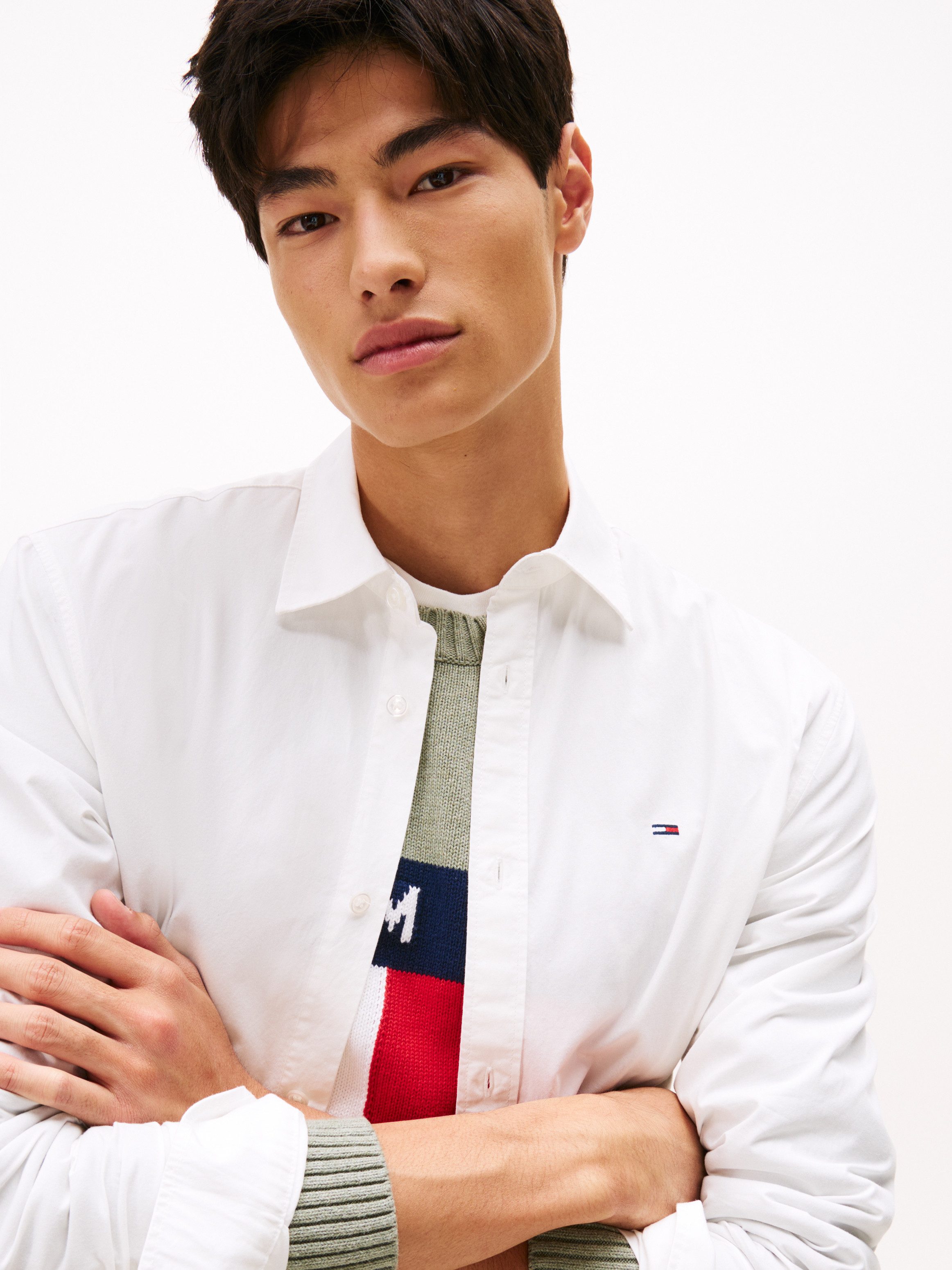 Tommy Jeans Langarmhemd TJM POPLIN Regular fit, Kentkragen günstig online kaufen