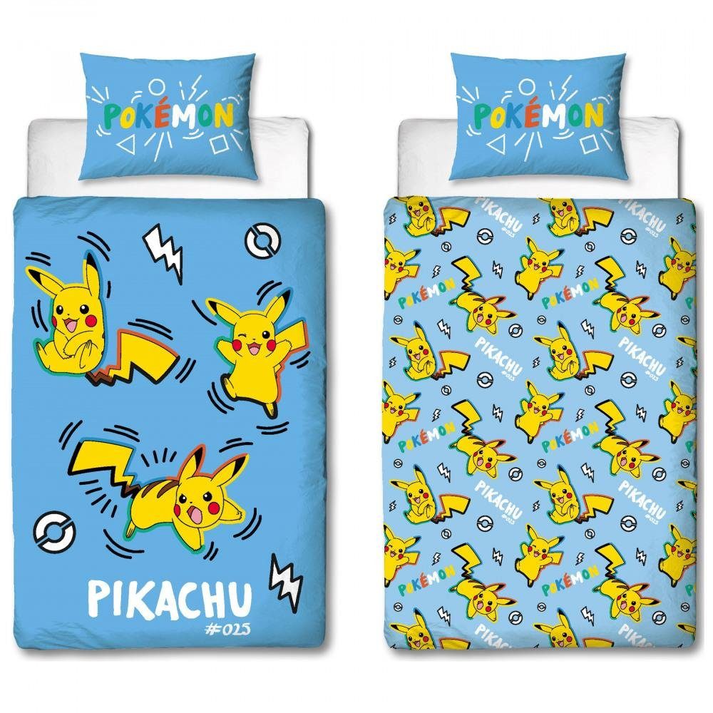 Bettwäsche Pokemon Bettwäsche Pikachu025, 140x200cm, 100 Polyester