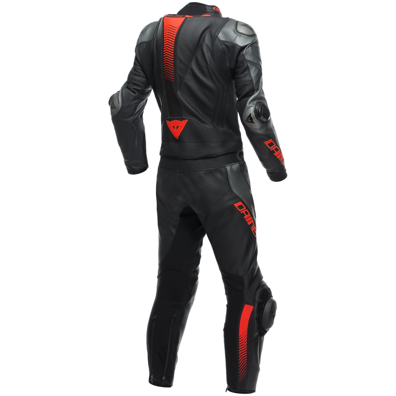 tlg. Lederkombi schwarz fluo-rot / Seca anthrazit Dainese / 5 Laguna Motorradkombi 2 Dainese