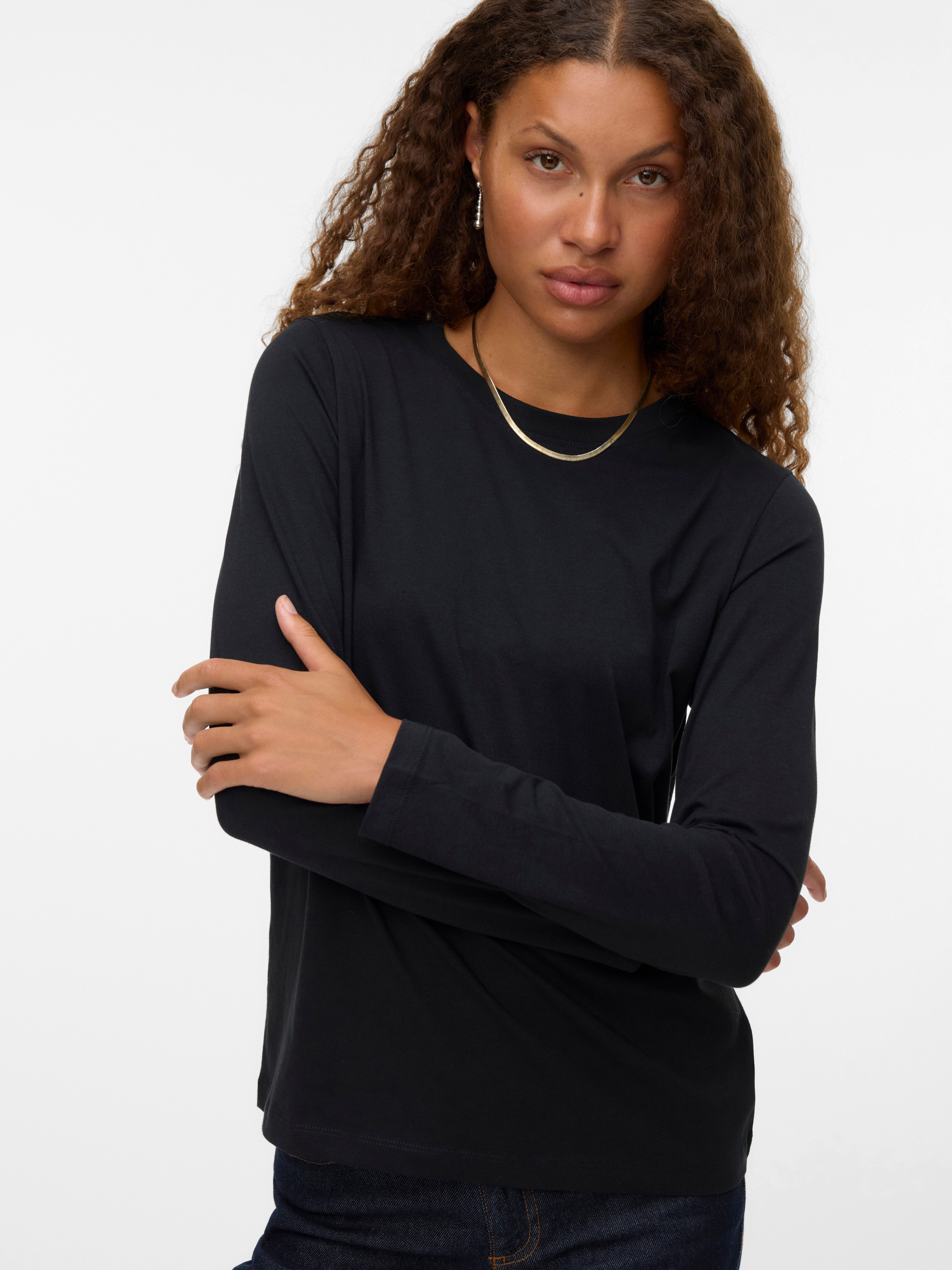 Vero Moda Langarmshirt VMPAULINA LS T-SHIRT günstig online kaufen