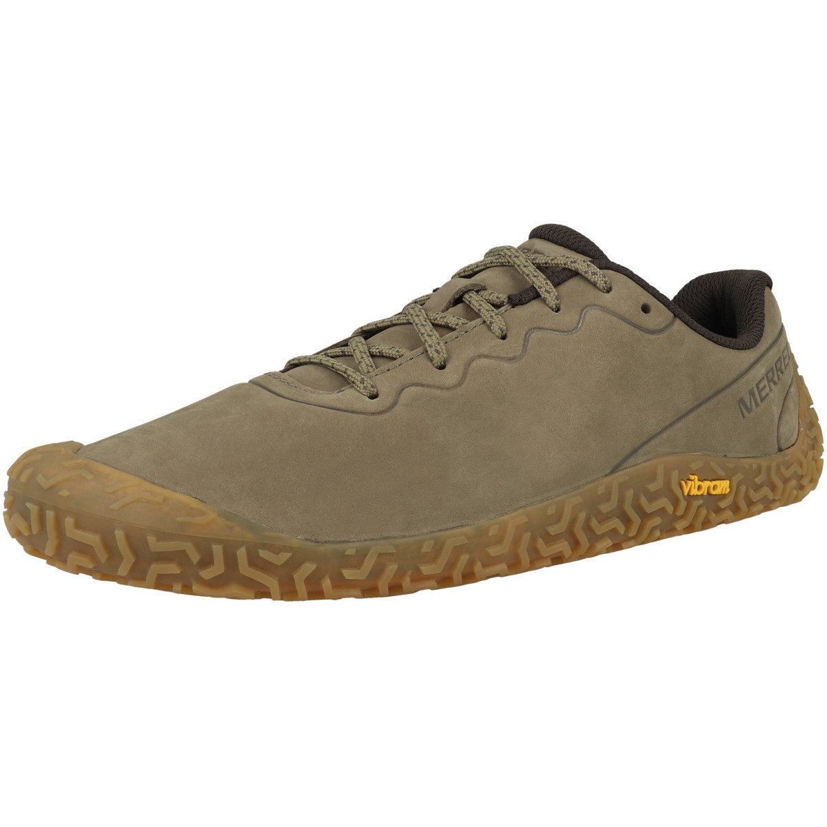 Merrell Vapor Glove 6 Leather Herren Barfußschuh Minimalschuhe, Halbschuhe, Schnürschuhe, Barfuß Sneaker, Sneaker