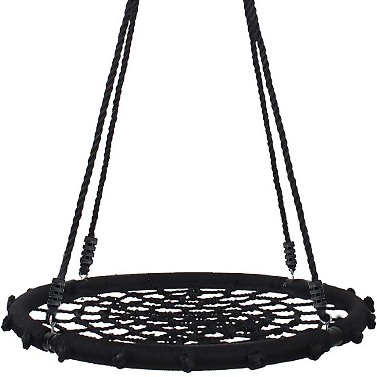 Yorbay Nestschaukel Luftdurchlässige Tellerschaukel mit 300kg Belastung, (100cm/Ø120cm), Outdoor Rundschaukel für Kinder & Erwachsene, Garten, Schwarz