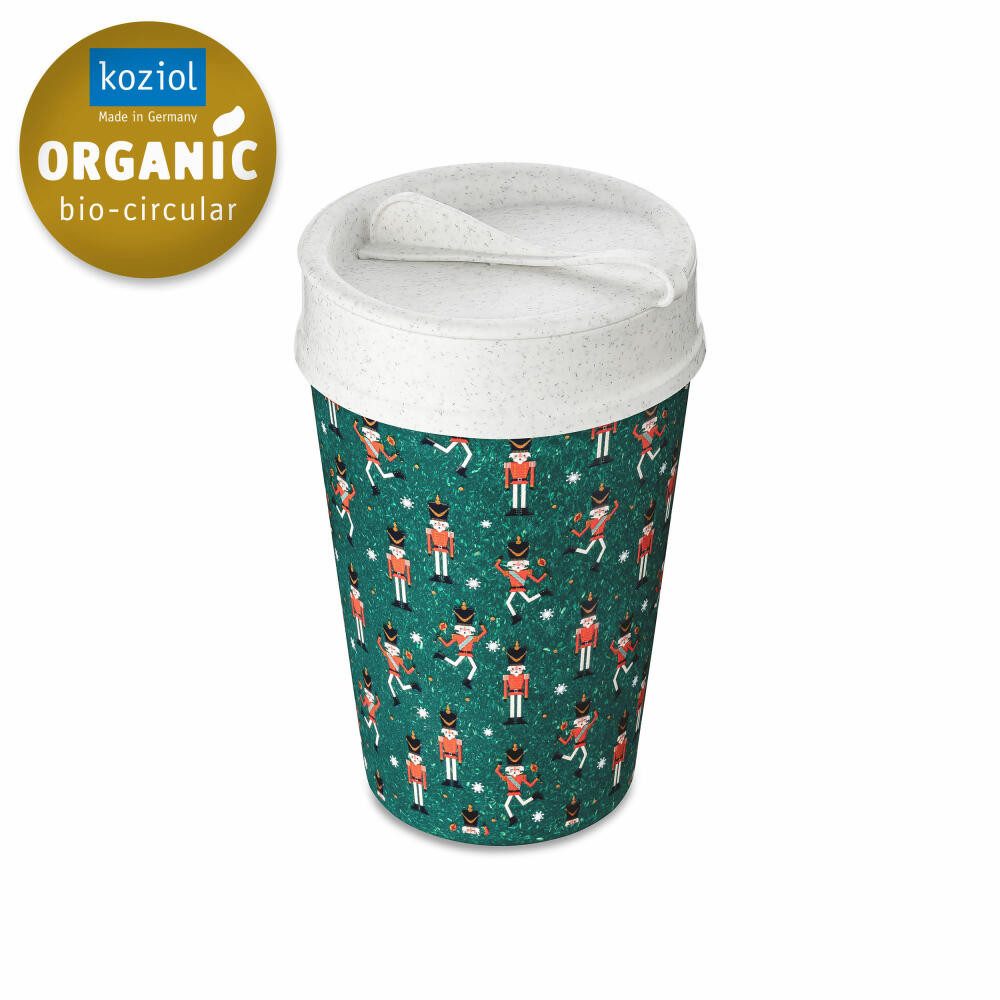 KOZIOL Thermobecher Iso To Go Nutcracker, 400 ml, Recycling-Kunststoff