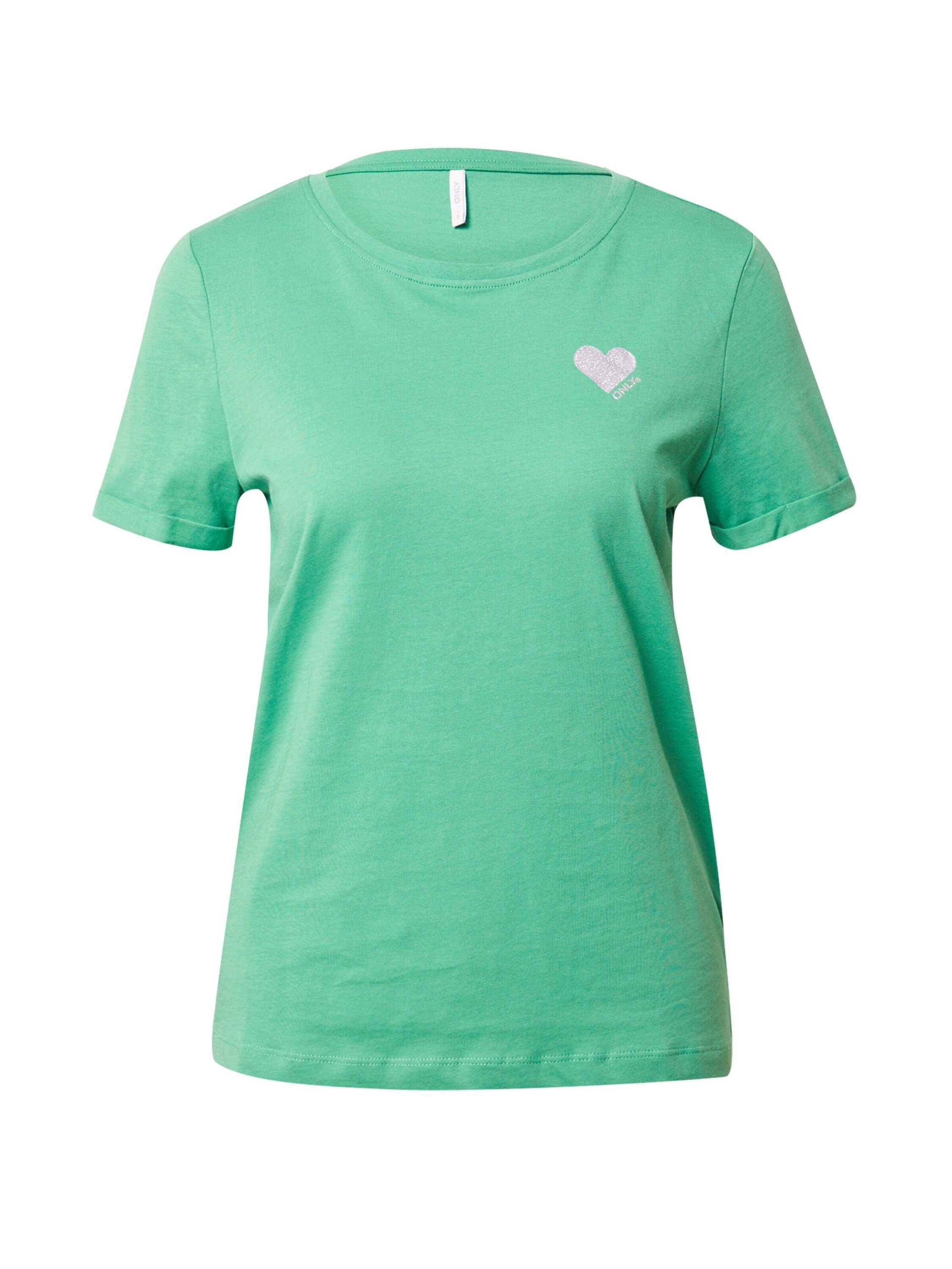 ONLY T-Shirt KITA (1-tlg) Plain/ohne Details Grün-2