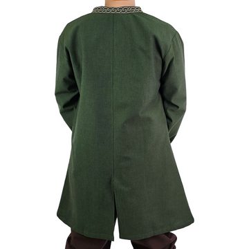 Vehi Mercatus Wikinger-Kostüm Klassische Wikinger Tunika grün mit Knotenmuster "Hakon", langarm XXXL