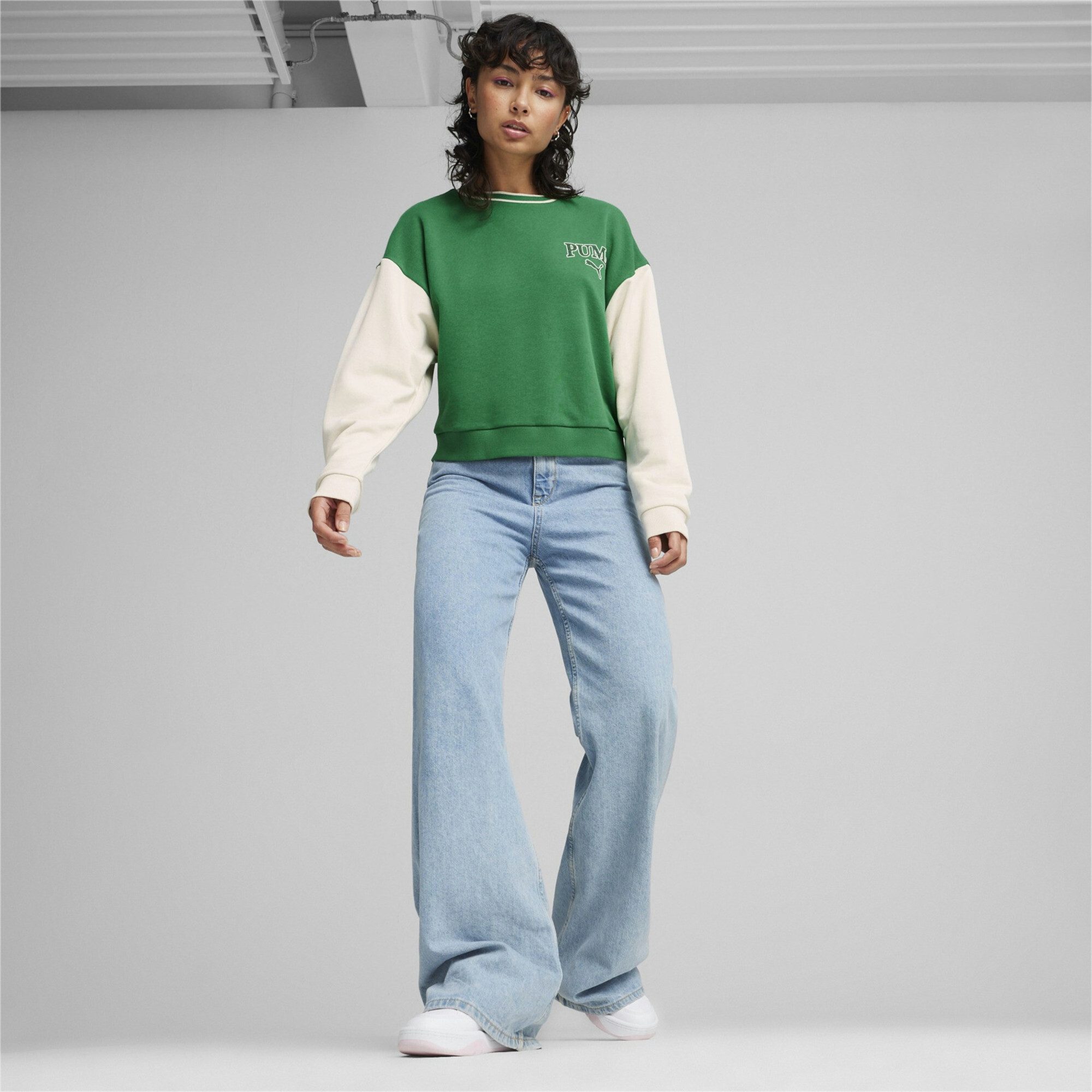 PUMA Fleecepullover Puma Damen Pullover PUMA SQUAD Crew TR 677898