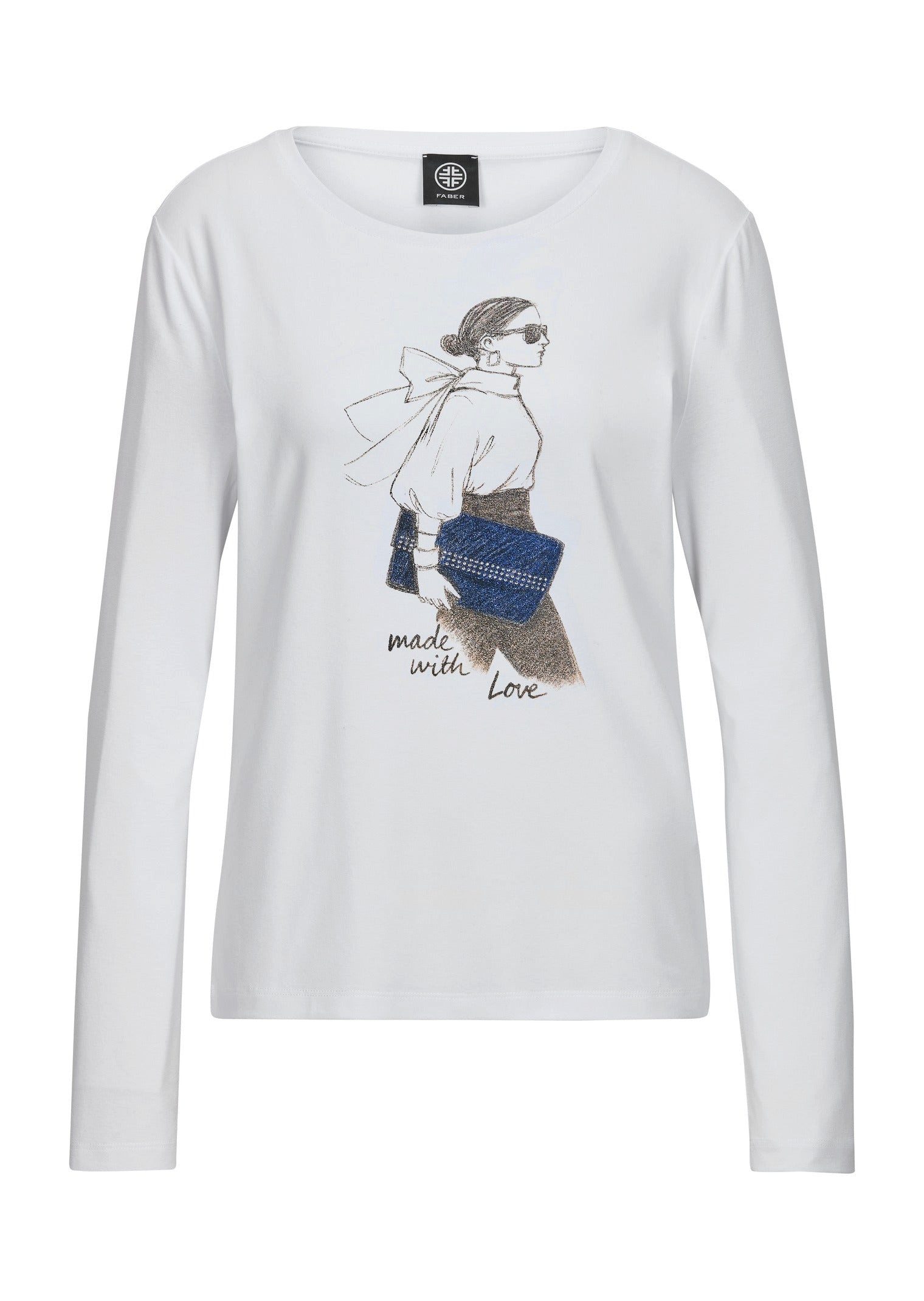 Faber Langarmshirt Damenshirt MIDNIGHT GARDEN