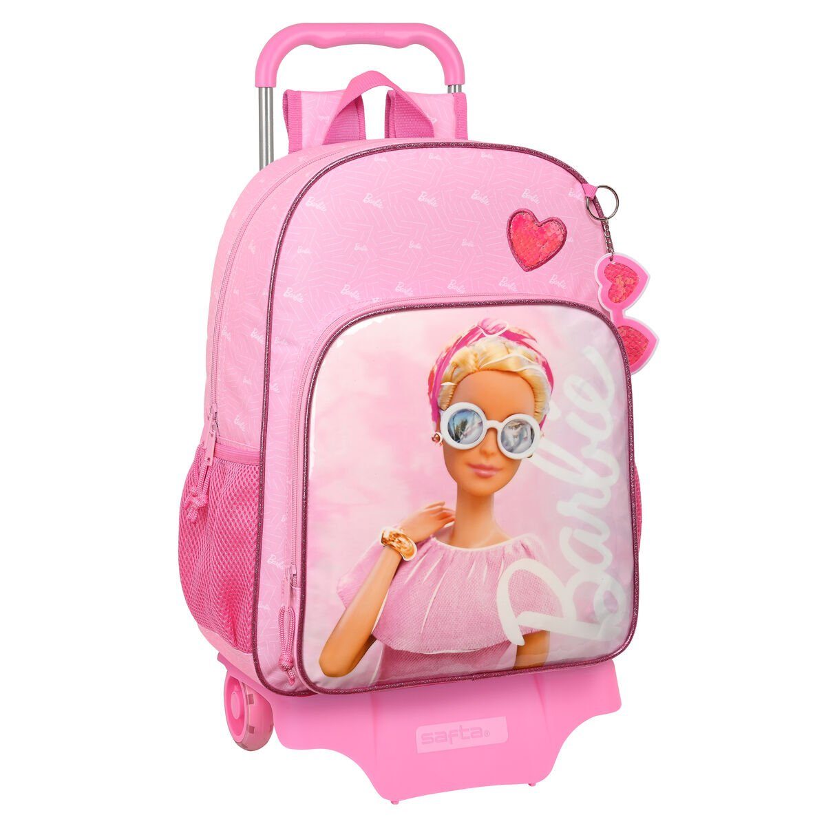Barbie Rucksack Kinder-Rucksack mit Rädern 14 cm Girl x 33 Barbie 42 x Rosa