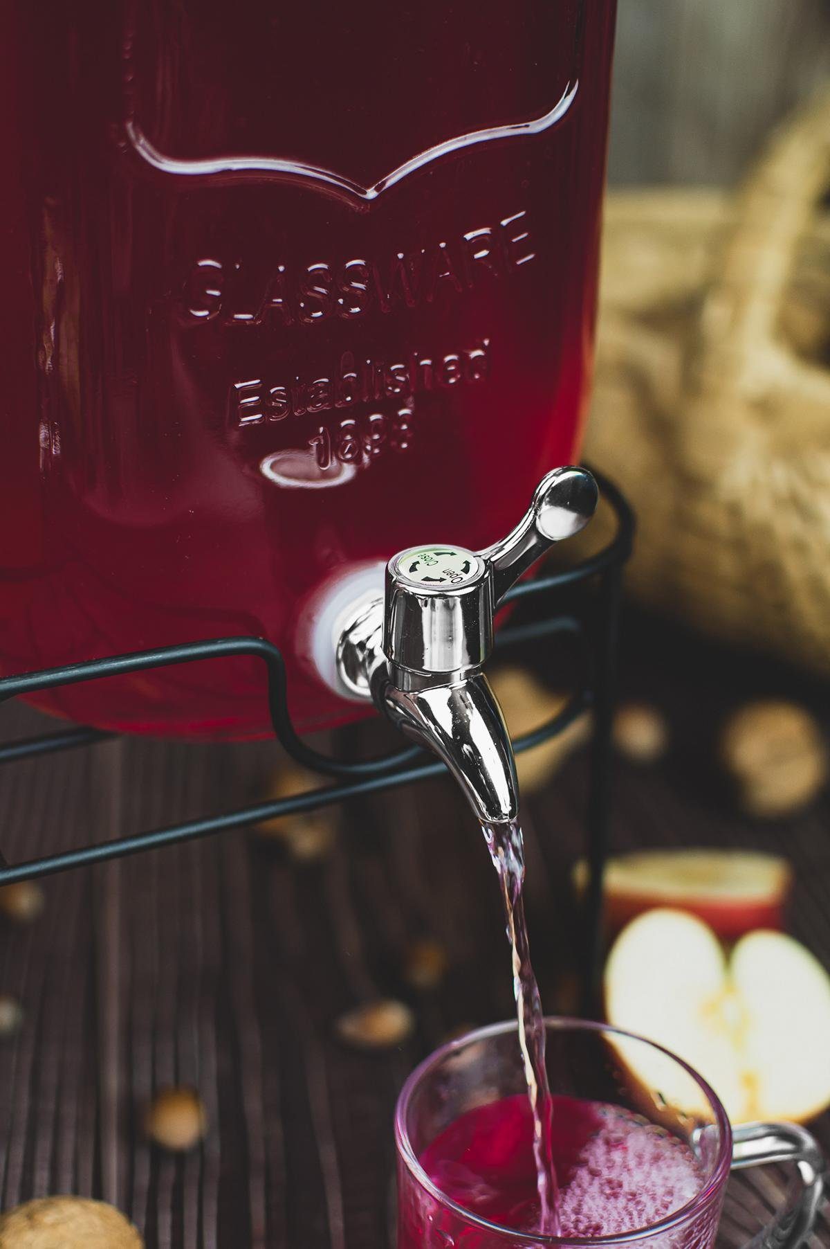 Sendez Getränkespender Getränkespender 2x4 Liter Wasserspender Saftspender Dispenser