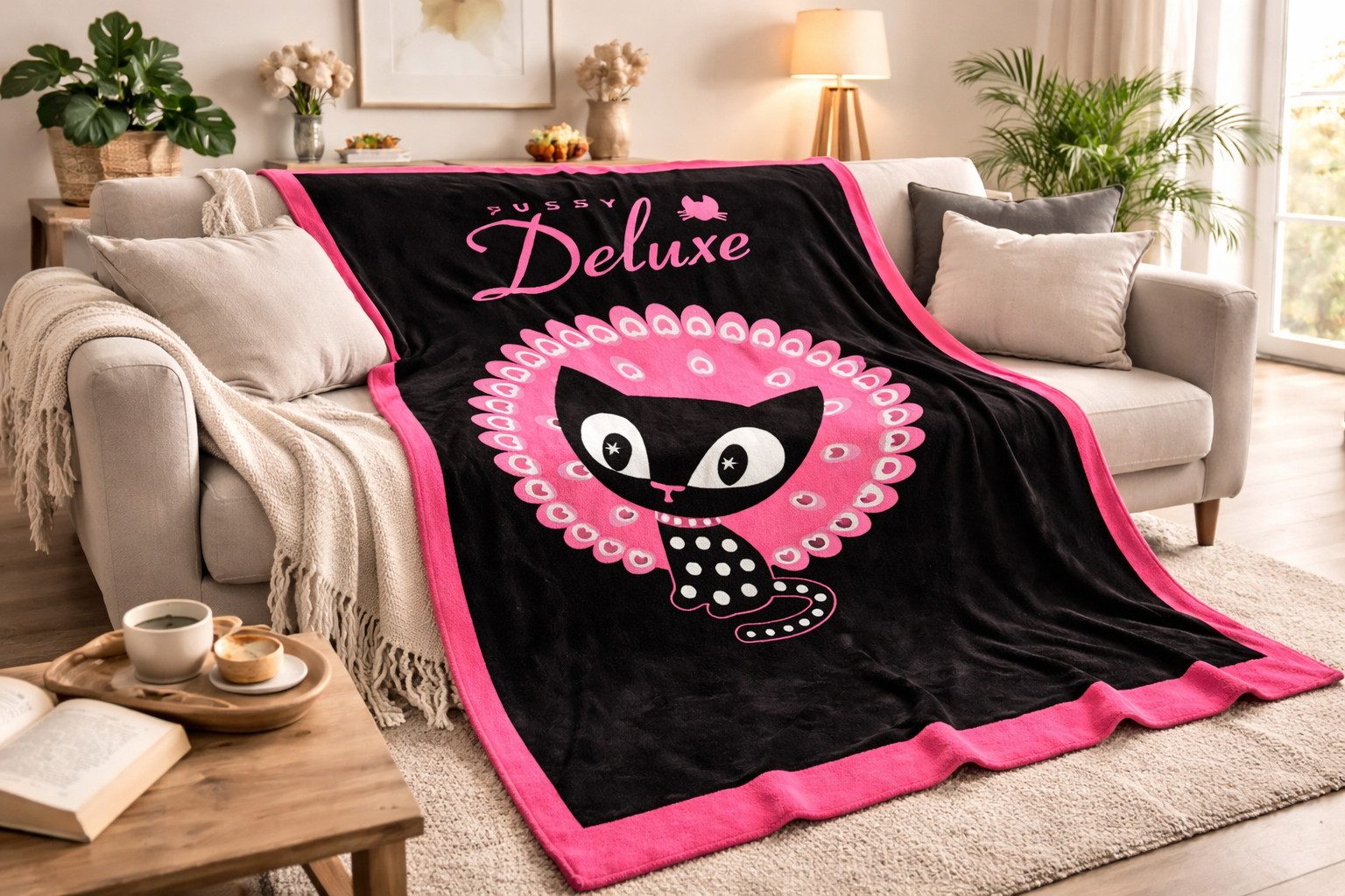 Kinderdecke Pussy Deluxe Fleecedecke Pavo Kitten, 150x200 cm, Kuscheldecke, Pussy Deluxe