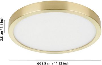 EGLO Deckenleuchte FUEVA 5, LED fest integriert, Warmweiß, Deckenlampe 28,5 cm, Deckenlampe in Messing aus Stahl und Kunststoff