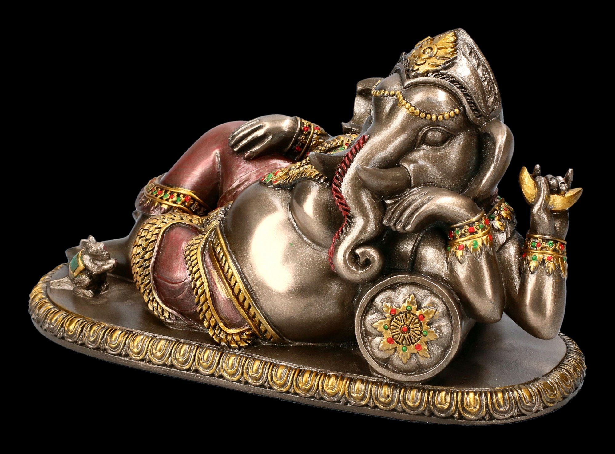 Shop Gott GmbH - Dekoration Ganesha liegend Dekofigur Dekofigur Hinduismus Figur Figuren