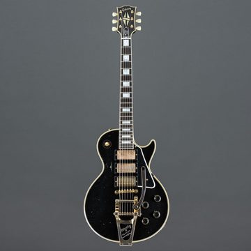Gibson E-Gitarre, 1957 LP Custom 3PU Bigsby Ebony Light Aged #73840 - Custom E-Gitarre