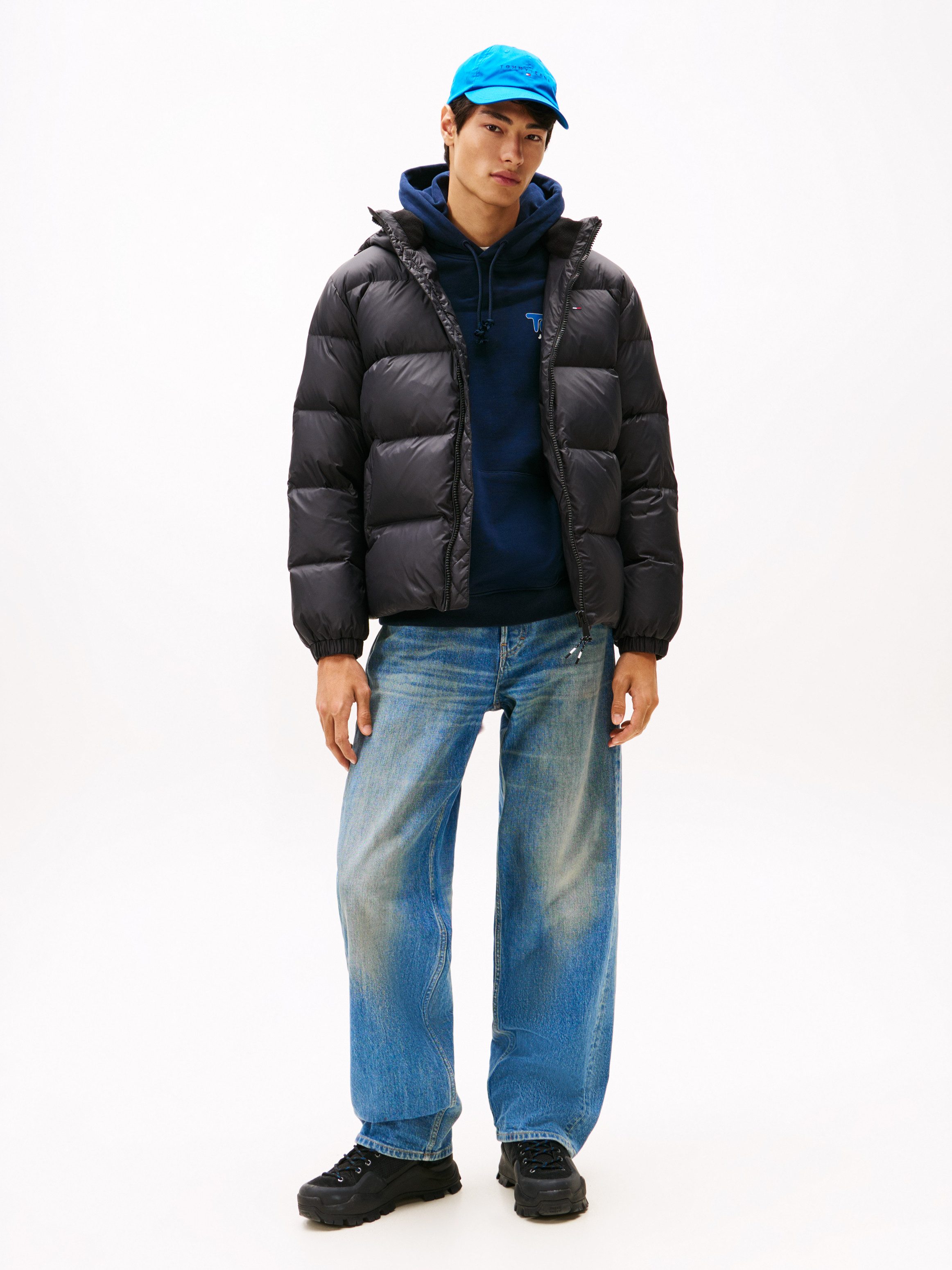 Tommy Jeans Steppjacke TJM ESSENTIAL DOWN JACKET EXT Winterjacke Outdoorjacke Gefüttert 2 in 1 Jacke abnehmbare Kapuze