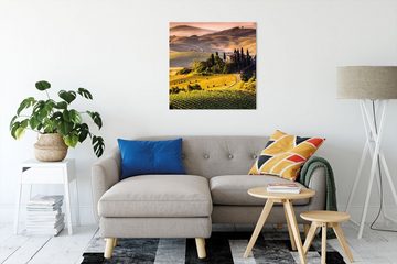 Pixxprint Leinwandbild Wunderschöne Toskana Landschaft, Wunderschöne Toskana Landschaft (1 St), Leinwandbild fertig bespannt, inkl. Zackenaufhänger