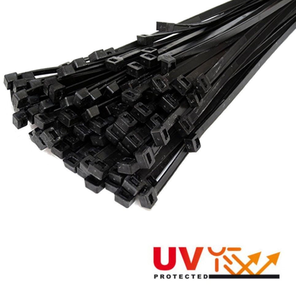 MK24 Handelshaus Kabelbinder 100 x 2,5 mm, schwarz (500-St) UV-beständig nach UL 62275