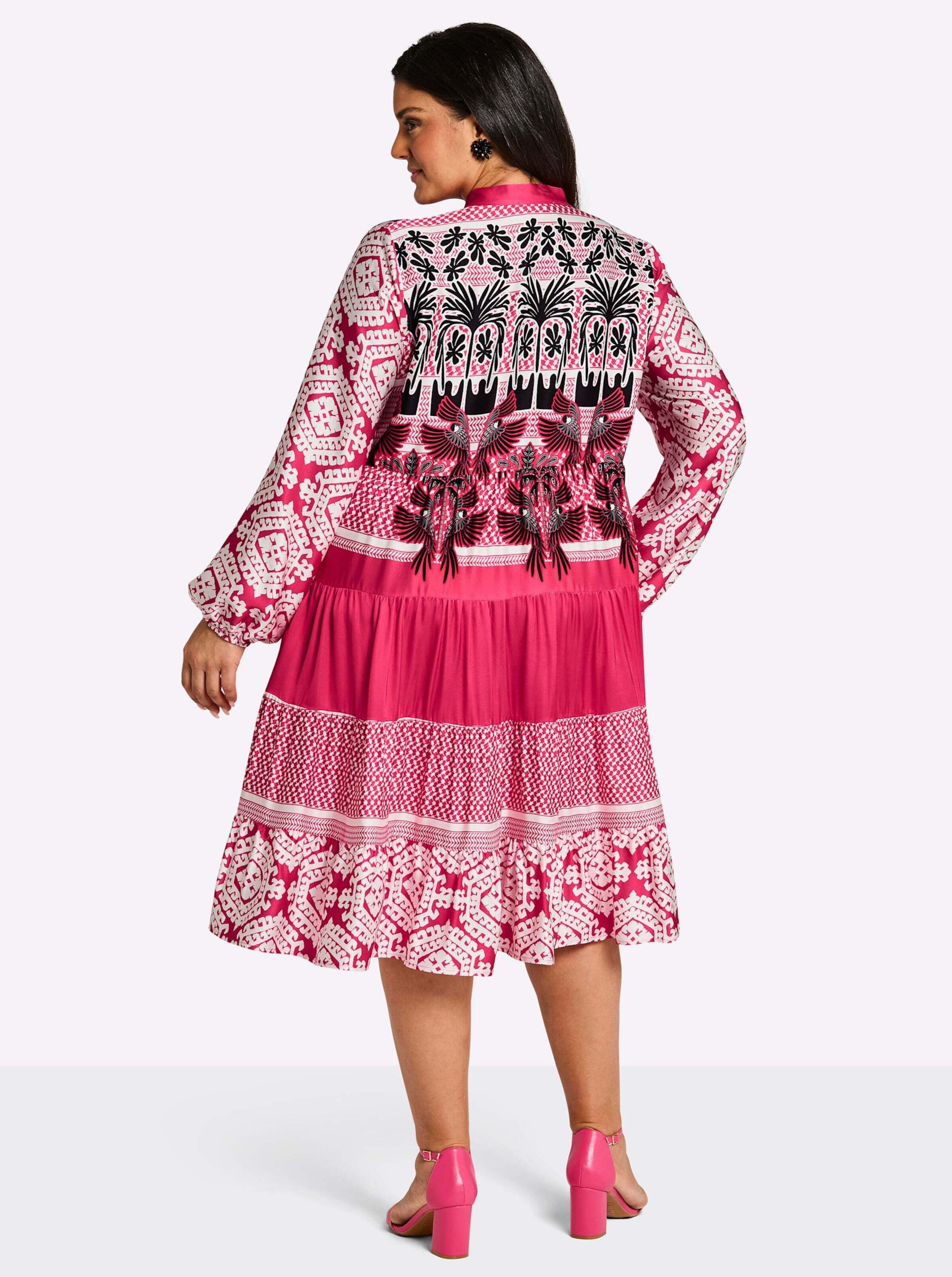 Sheego Etuikleid Kleid Langarm