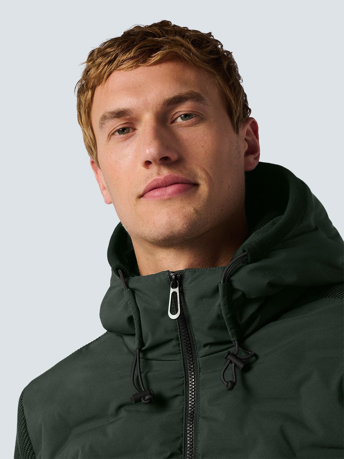 NO EXCESS Outdoorjacke Jacket Short Fit Sealed Hooded Knitted Mix