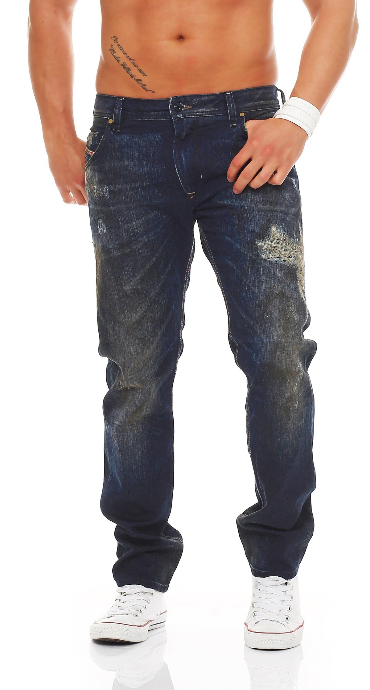 Made Pocket Dirty Style, - Diesel inch KRAYVER 5 Used-Look, Jeans in Diesel Länge: 5-Pocket-Jeans Herren 32 0818I Destroyed Italy,