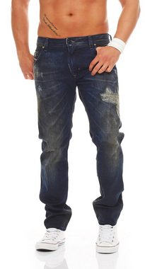 Diesel 5-Pocket-Jeans Diesel Herren Jeans - KRAYVER 0818I 5 Pocket Style, Destroyed Dirty Used-Look, Made in Italy, Länge: inch 32