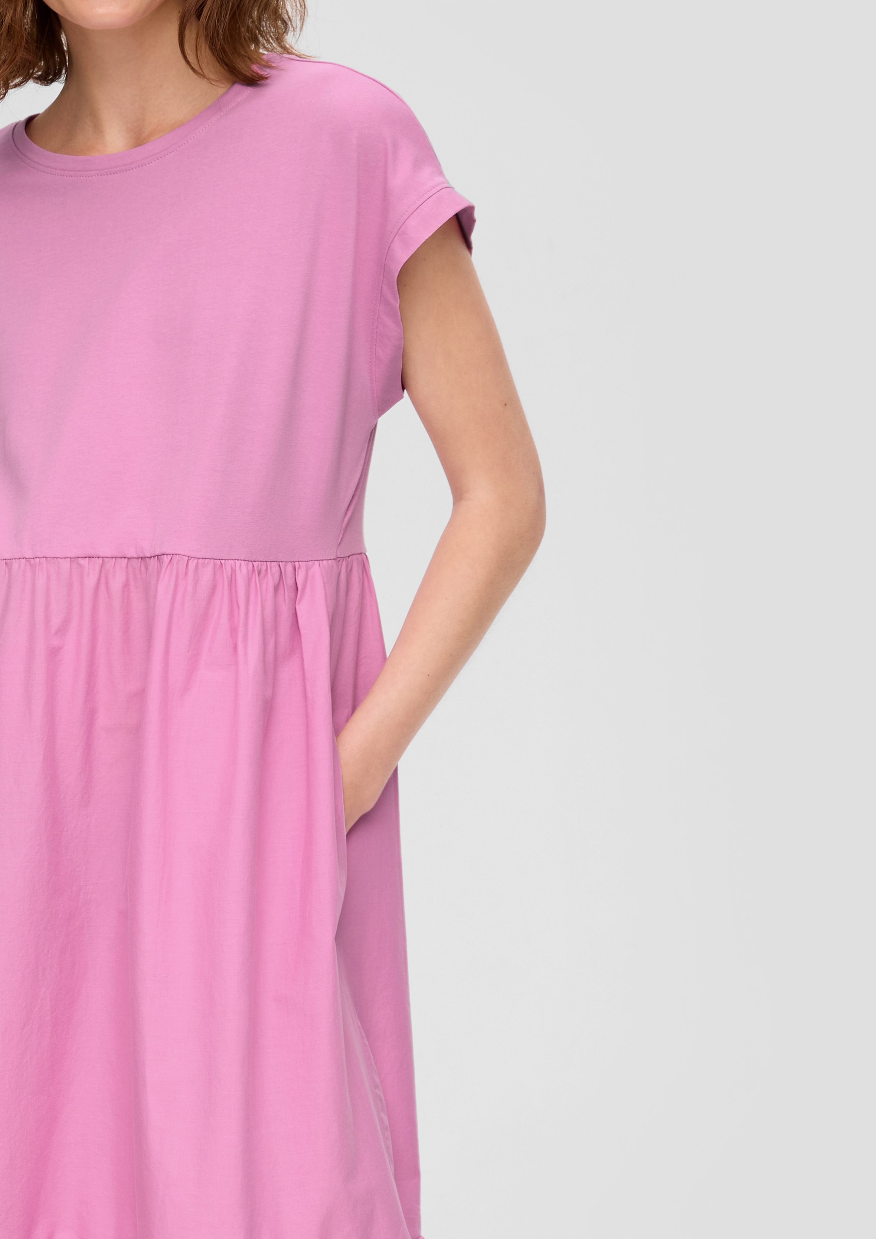 s.Oliver Maxikleid Luftiges Baumwollkleid im Fabricmix günstig online kaufen