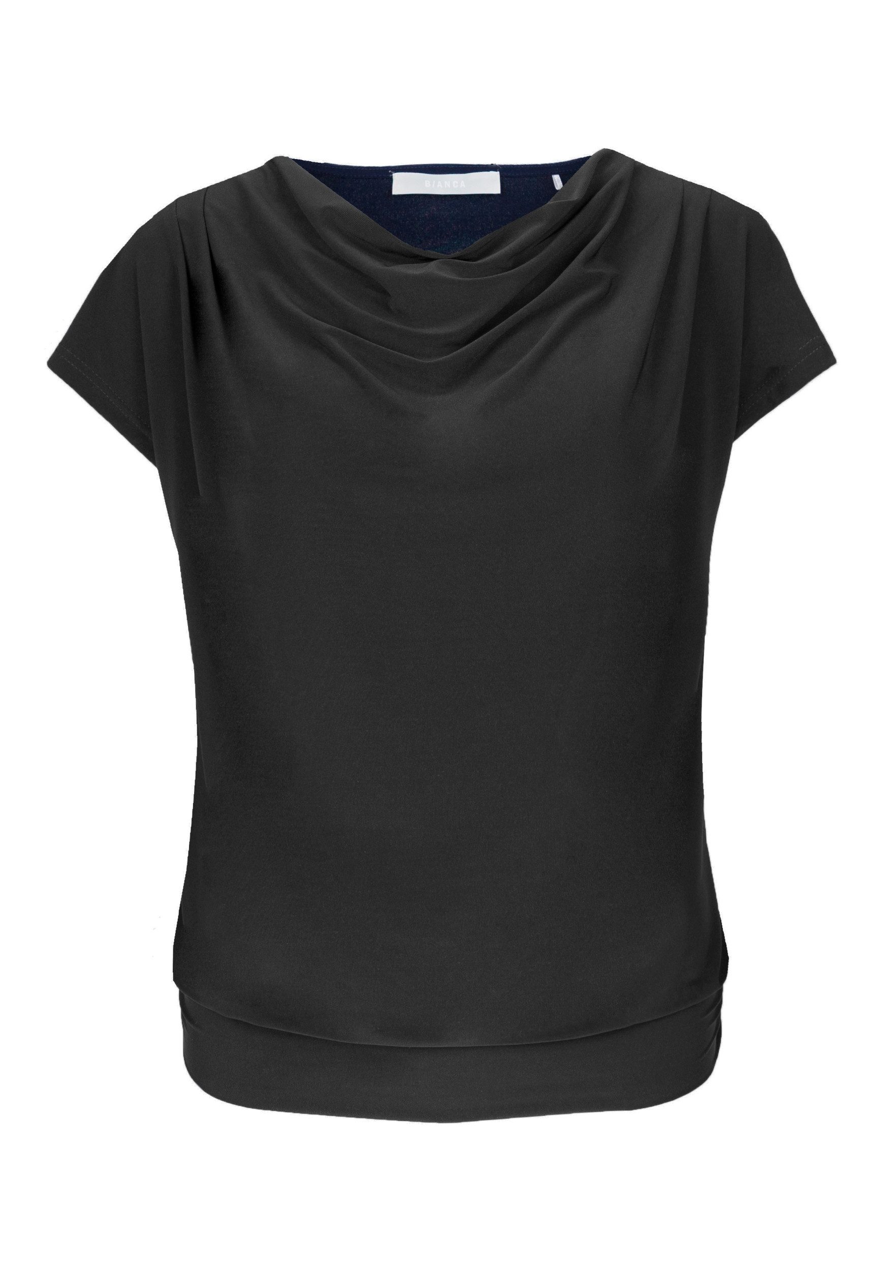 bianca Wasserfallshirt – Lockeres Kurzarmshirt mit Wasserfallausschnitt