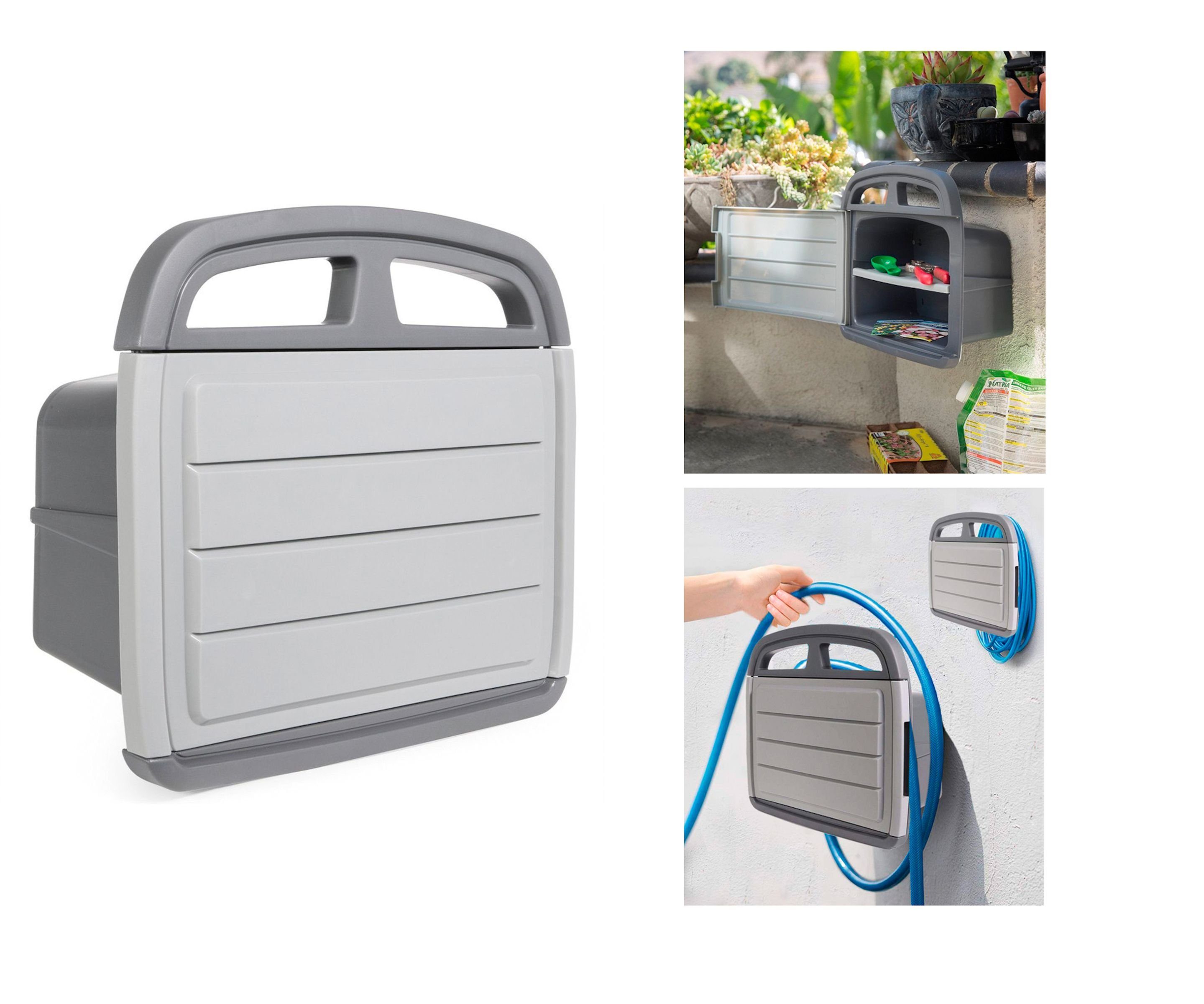 Gravidus Тримач шлангаung Wandschlauchhalter m. Staufach für Gartenschlauch