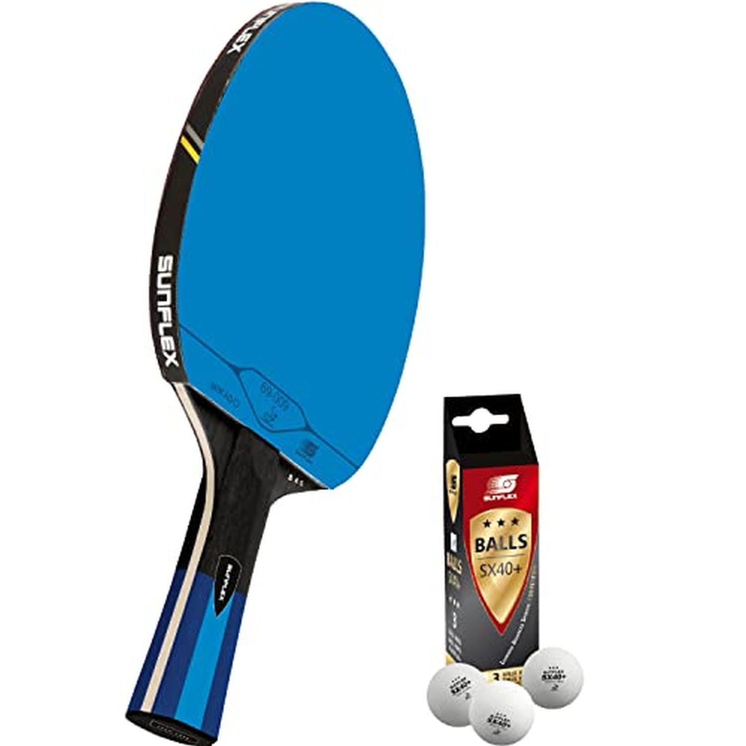 Tischtennisschläger B45 + 3*** ITTF SX40+ Tischtennisbälle