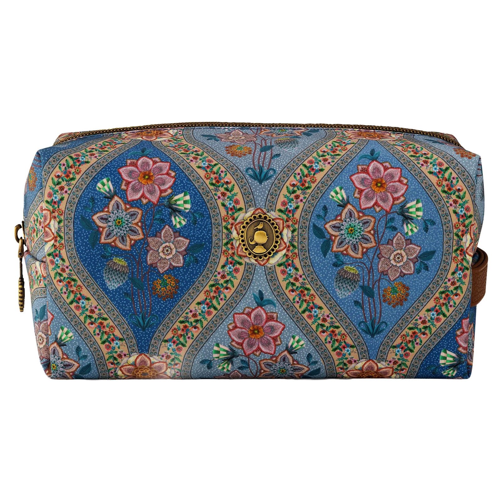 PiP Studio Kosmetiktasche Coco Cosmetic Bag Medium Ornamento, mit Kunstlederdetails und Markenpatches