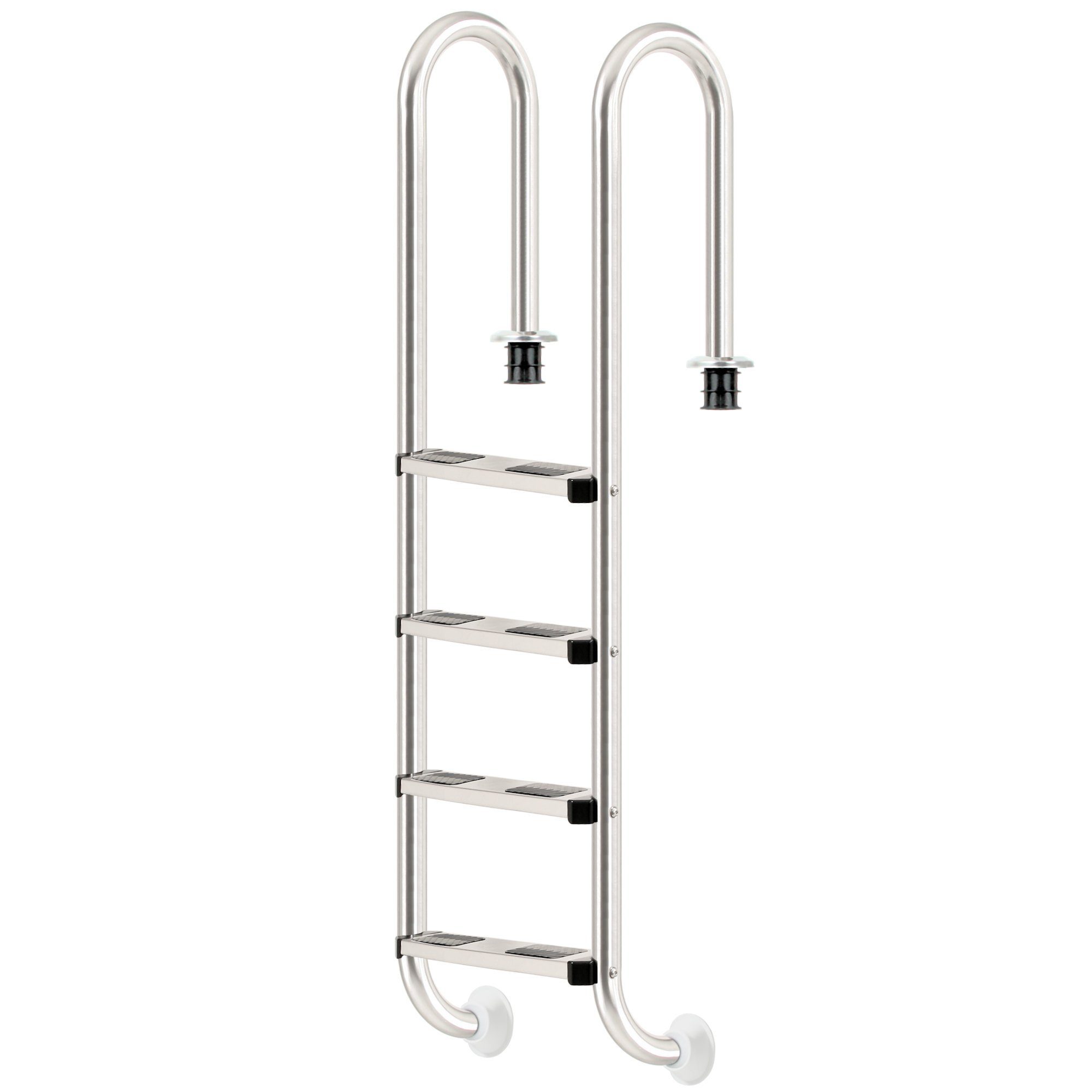 Poolleiter Edelstahl Poolleiter mit 4 Stufen, 50,2 x 36,5 x 183 cm, Pool Einstieg