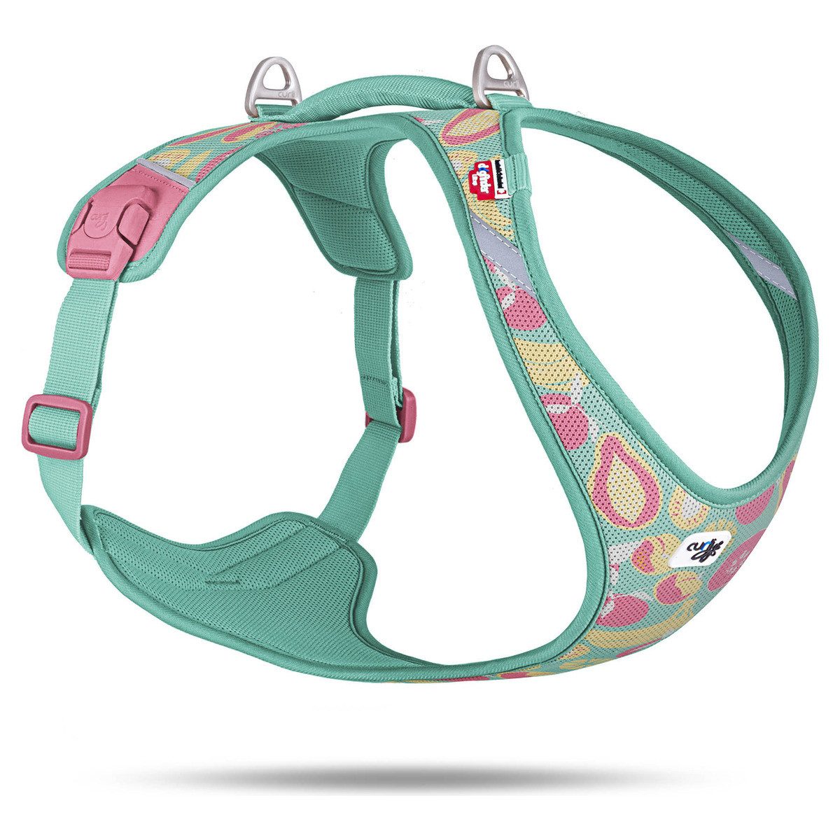 Curli Hunde-Geschirr Belka Harness Air-Mesh Geschirr LE26 Fruits türkis