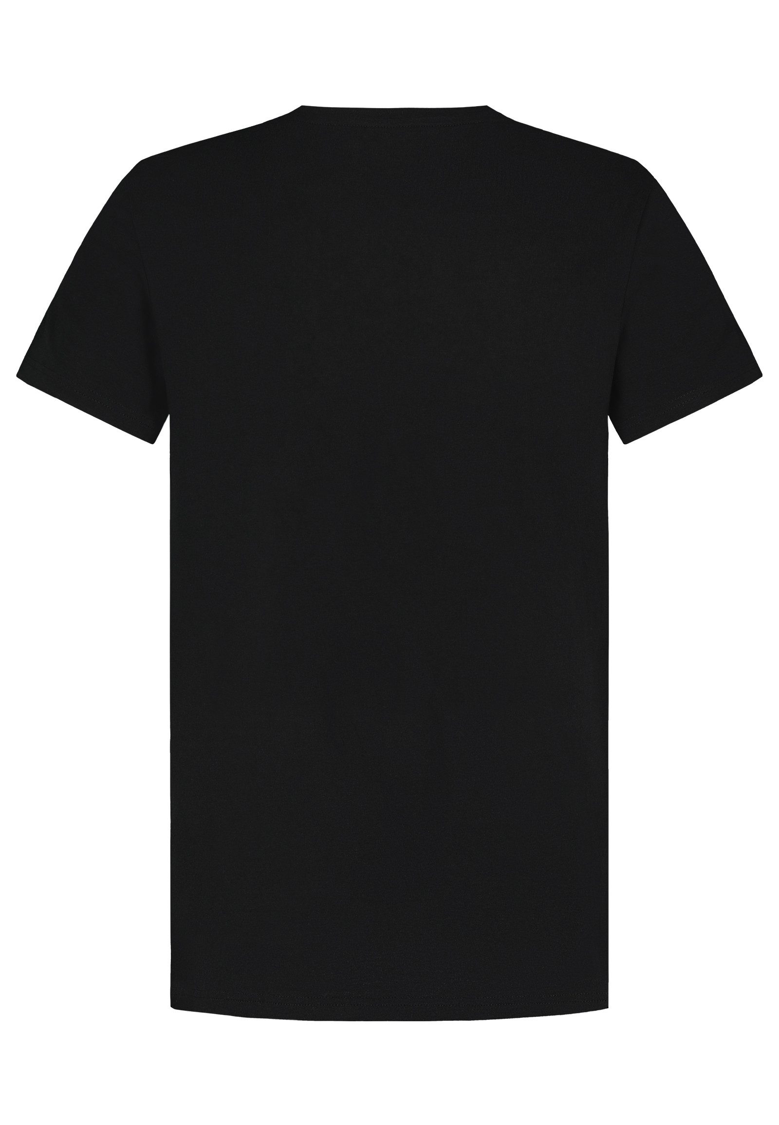 Eight2Nine T-Shirt Herren Basic Shirt Sportmotive Mini-Patch, Baumwollshirt