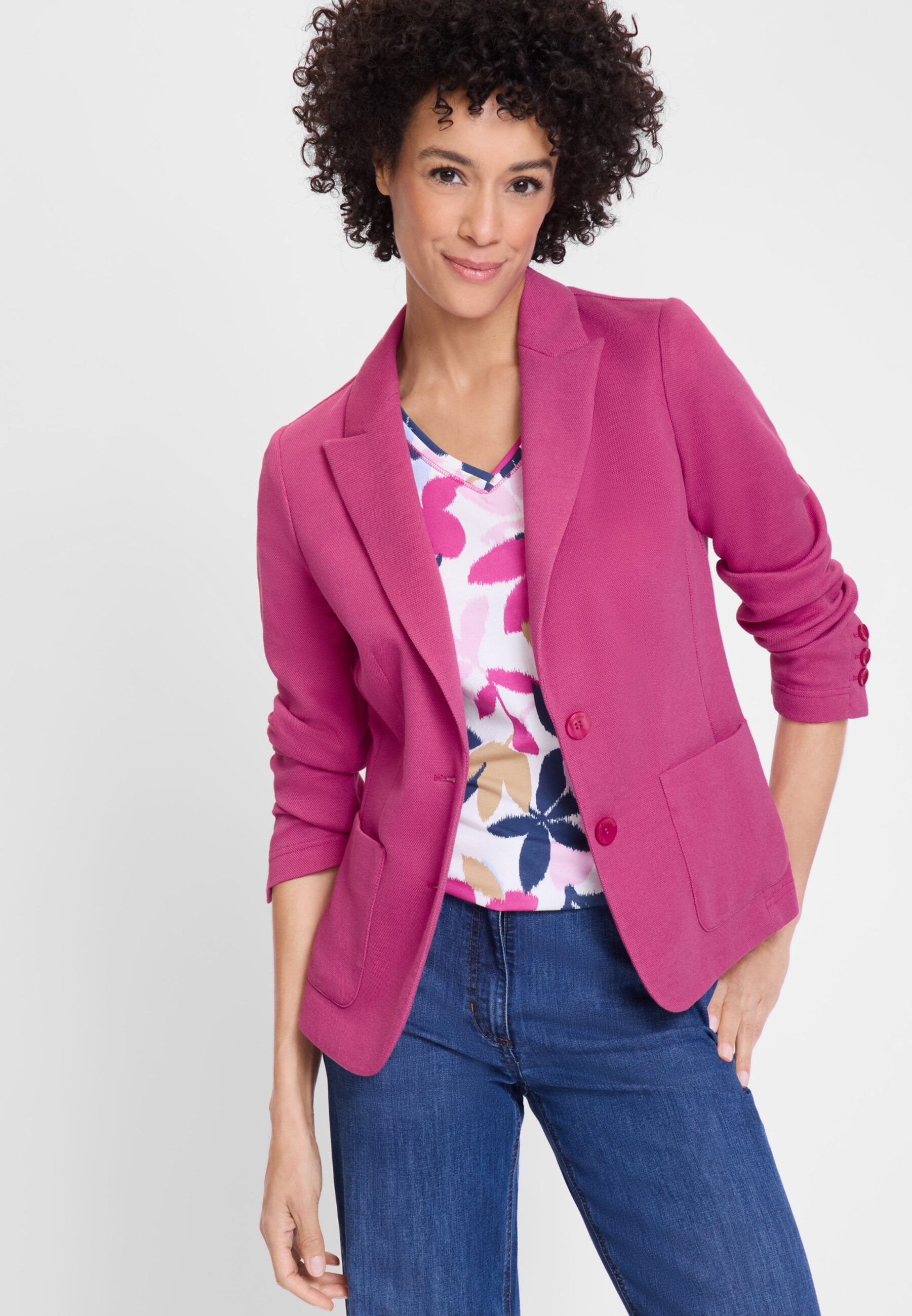 Olsen Kurzblazer mit zwei Verschlussknöpfen günstig online kaufen