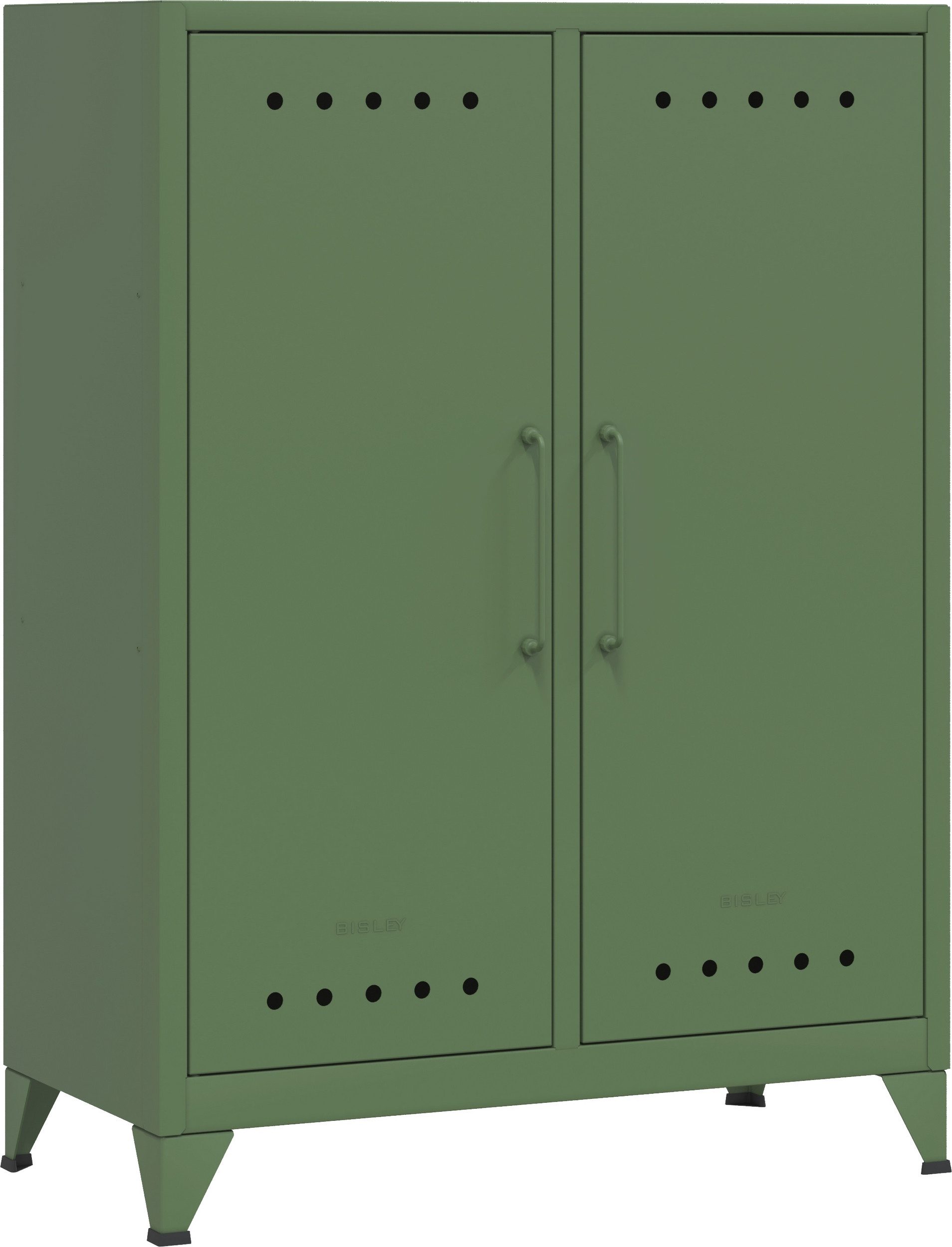 Bisley Sideboard Fern Middle Sideboard, in Olivgrün - Maße: H 110 x B 80 x T 40 cm