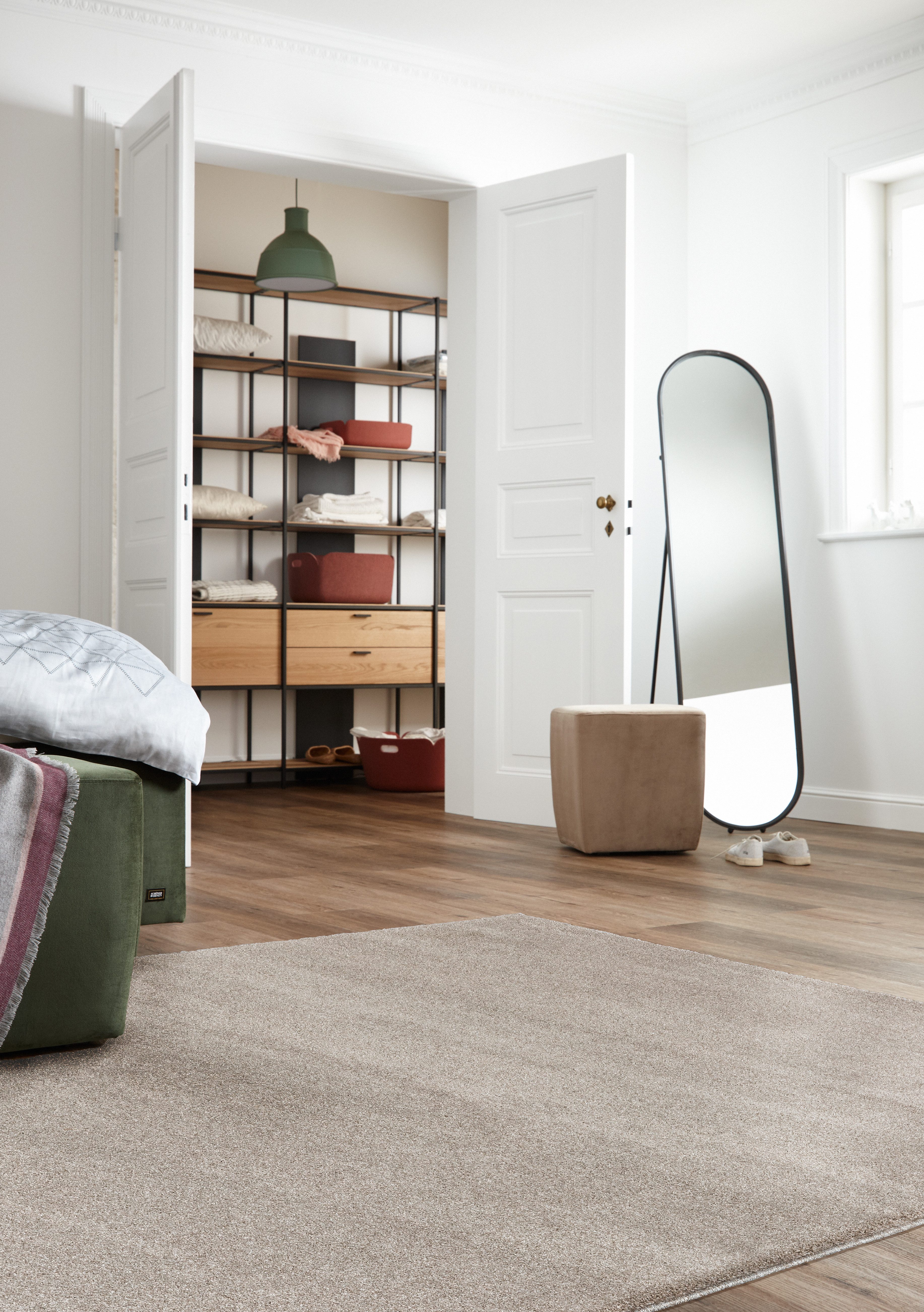 SCHÖNER WOHNEN-Kollektion Teppich Pure 190, rechteckig, Höhe: 21 mm, Wohnzimmer, Schlafzimmer, uni, leichter Glanz, robuster Kurzflor