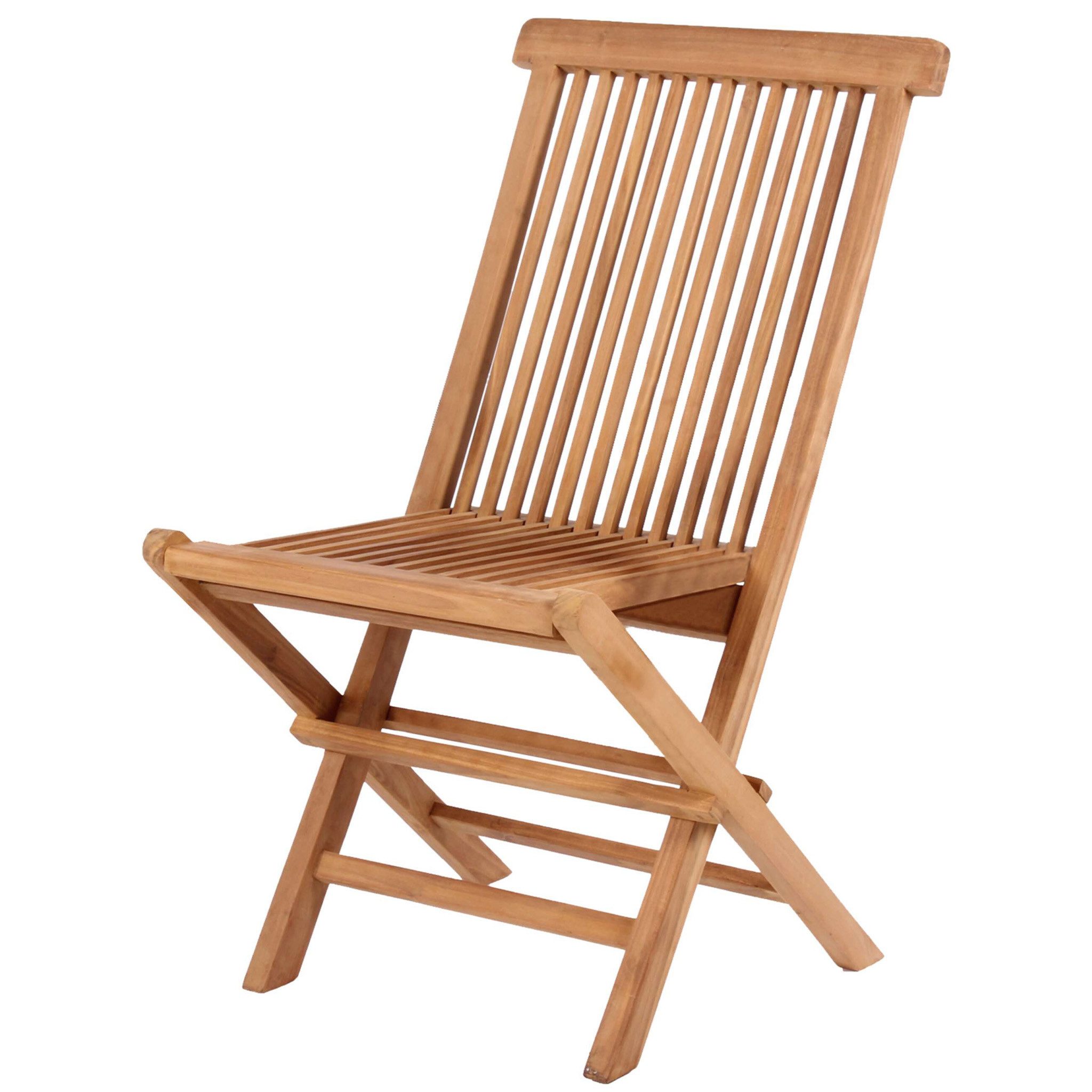 bene living Klappstuhl Langton - Teakholz (1 St), witterungsbeständiger Stuhl klappbar aus feinem Teakholz
