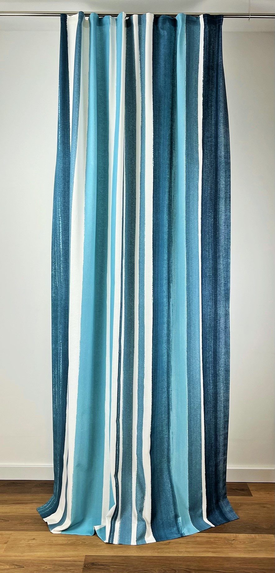 novumfix Gardine Dekoschal "Strand" blau-weiß gestreift günstig online kaufen