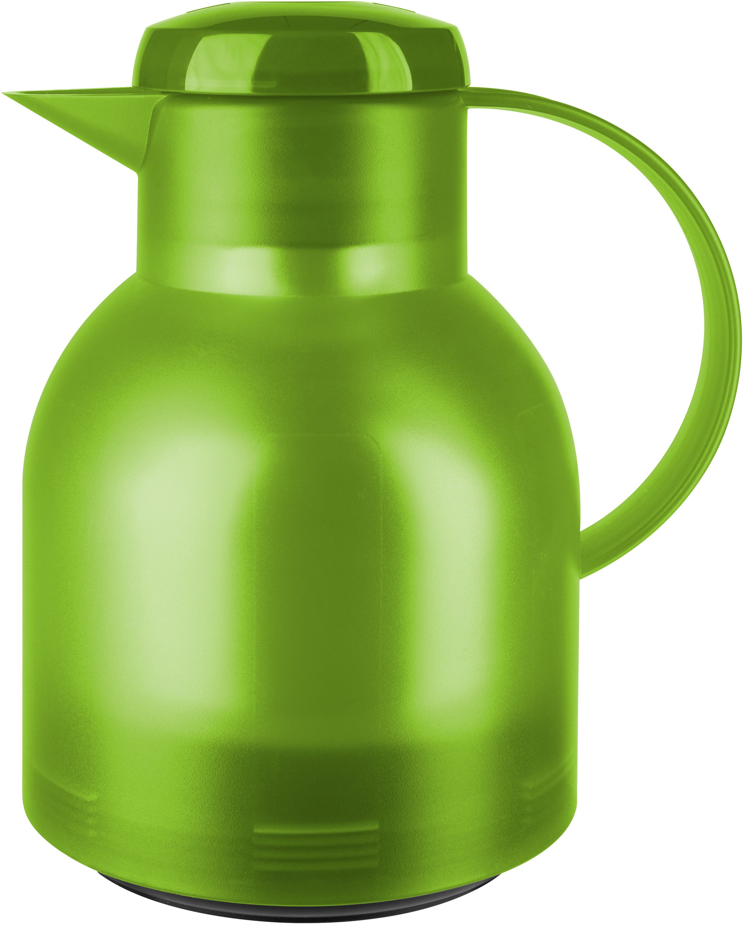 Emsa Isolierkanne Samba, 1 l, zeitloses Design, einfacher Knopfdruck, 24h kalt, 12h warm