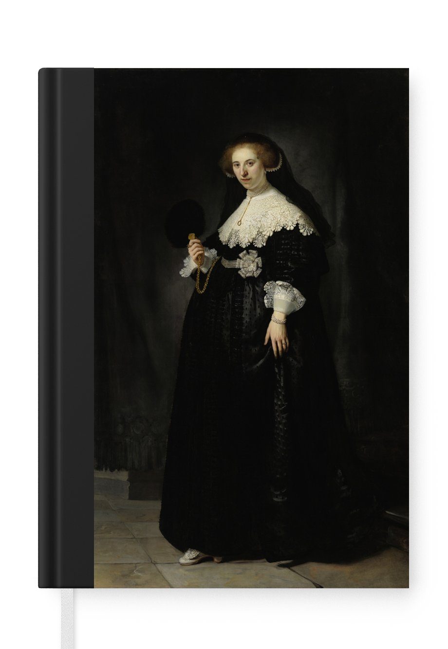 MuchoWow Notizbuch Das Eheporträt von Oopjen Coppit - Rembrandt van Rijn, Journal, Merkzettel, Tagebuch, Notizheft, A5, 98 Seiten, Haushaltsbuch