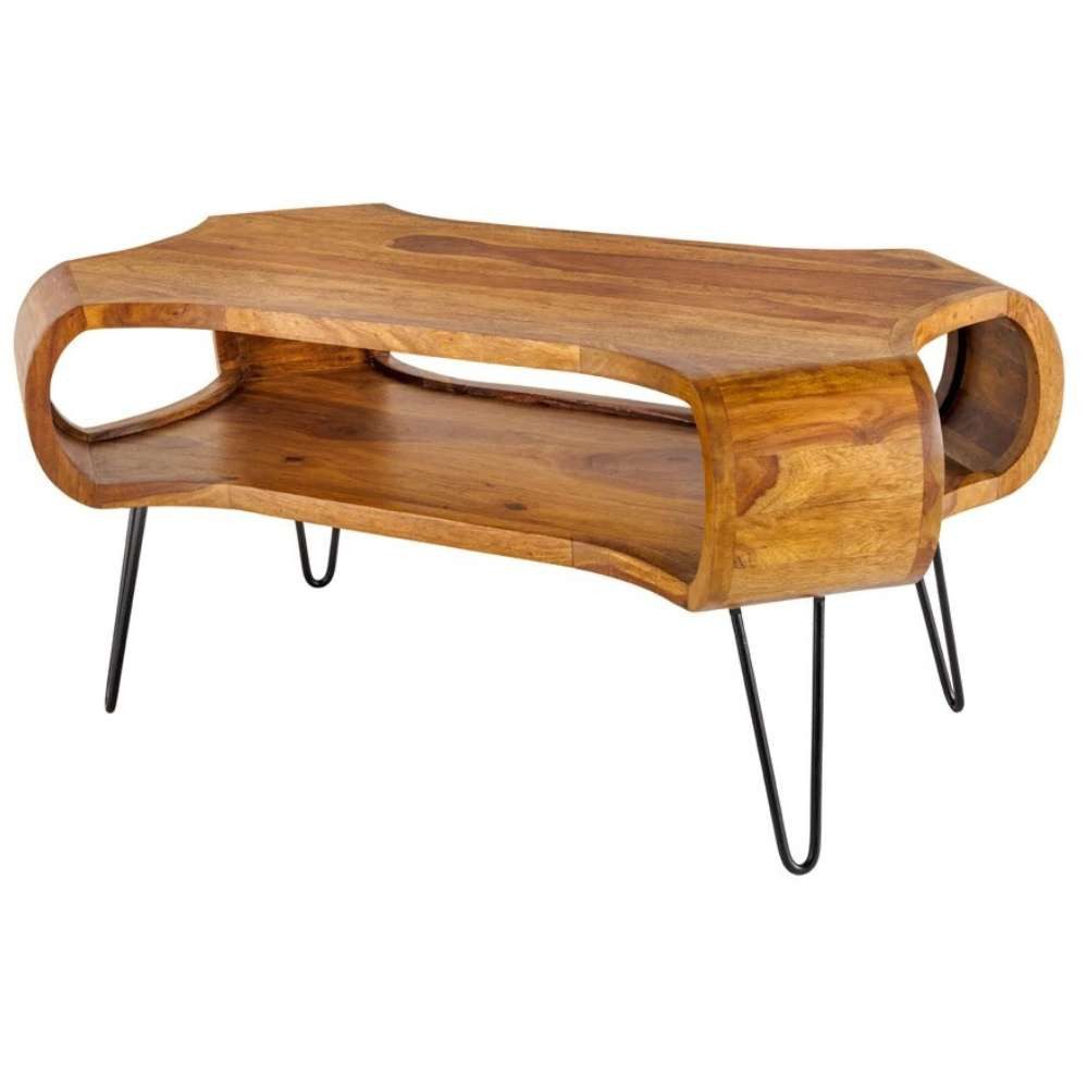 LebensWohnArt Couchtisch Design Couchtisch LIVE-RANIC ca.100cm Massivholz Palisander