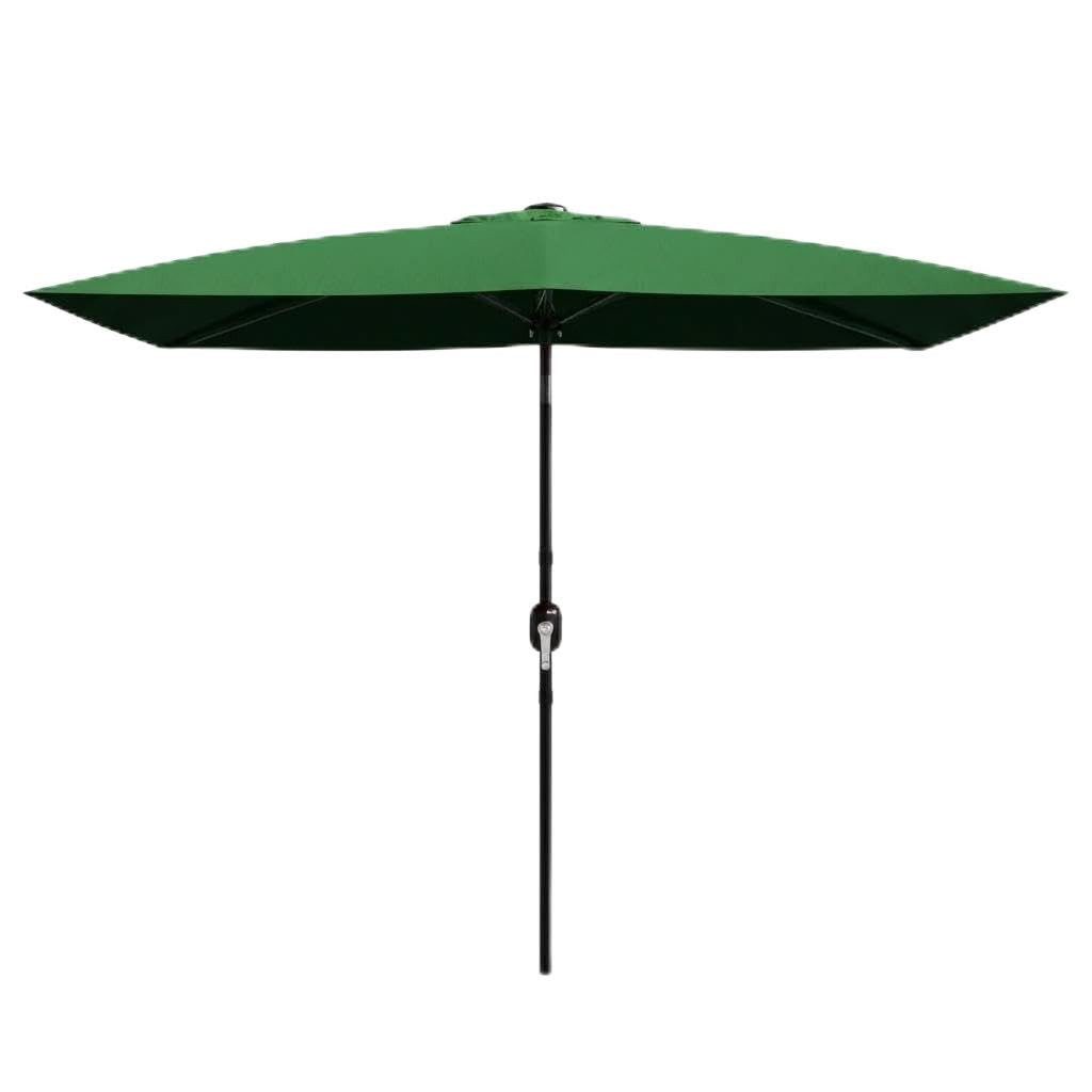 GarveeMore Sonnenschirm 300X200CM Rechteckiger Patio Schirm mit Kurbeldruckknopf Neigung