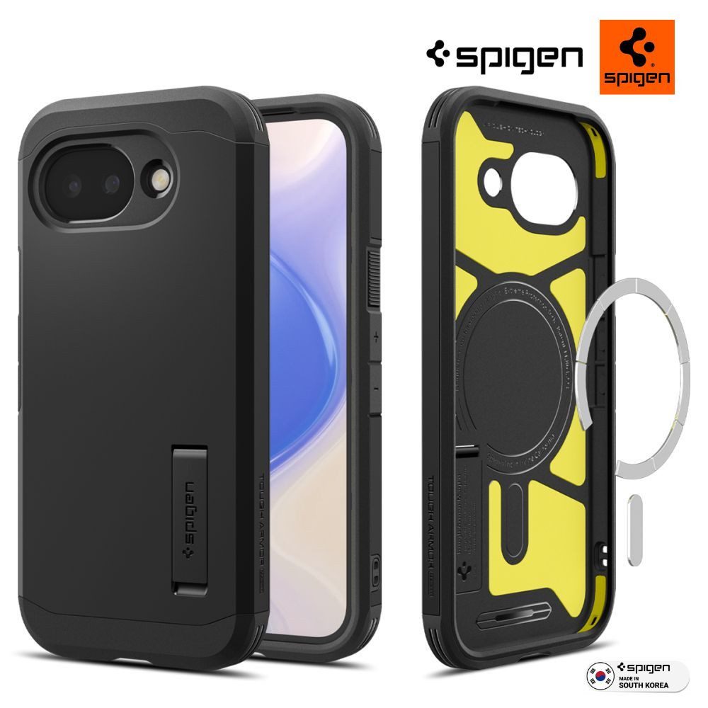 Spigen Handyhülle Hülle für Google Pixel 10a Magsafe Schutzhülle Case Robust Handyhülle 6,3 Zoll, Integrierter Standfuß, MagSafe kompatibel, Militärstandard Fallschutz